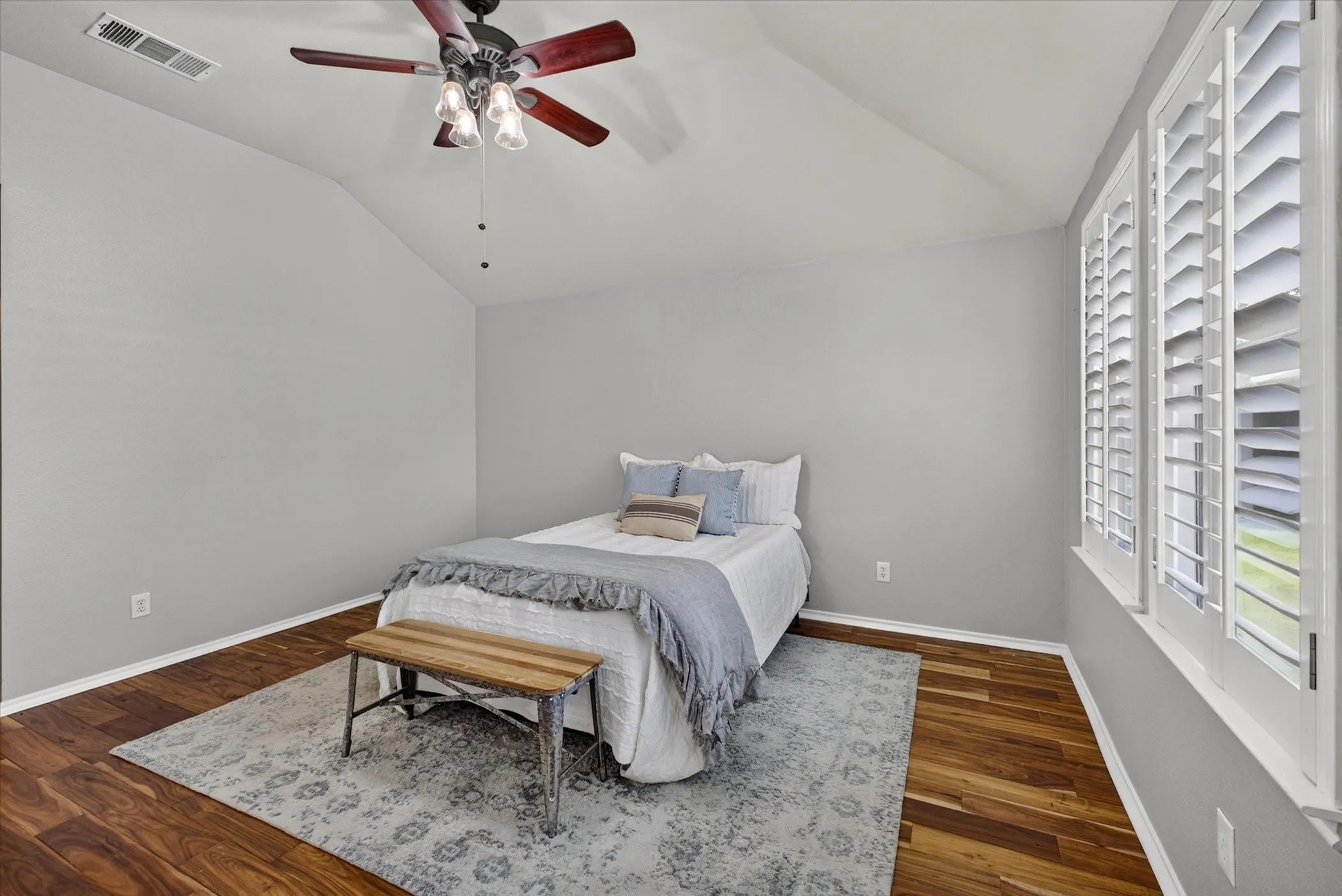 Spacious room with shutters