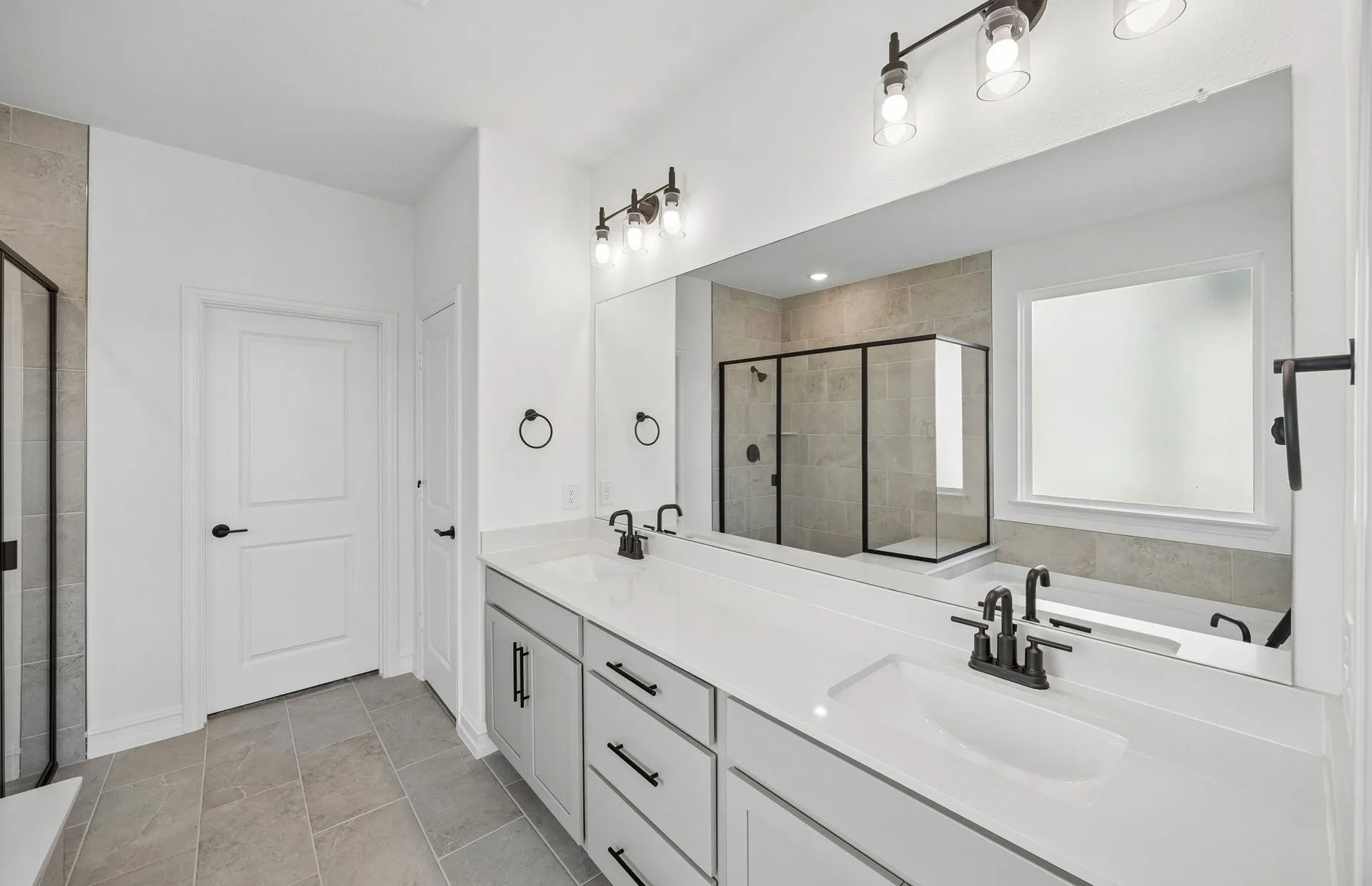 Primary bath with double vanity