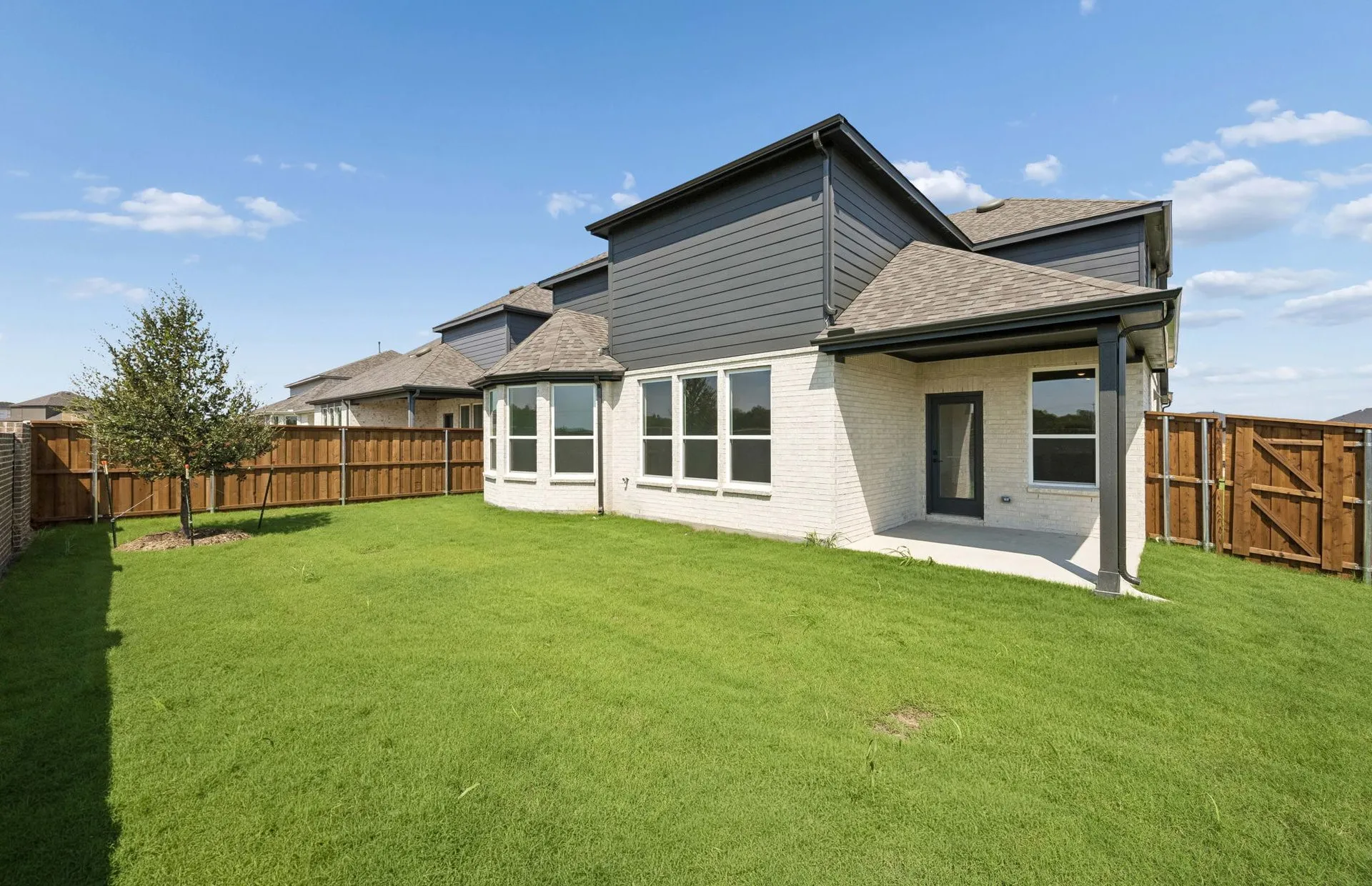 Oversized fenced-in backyard
