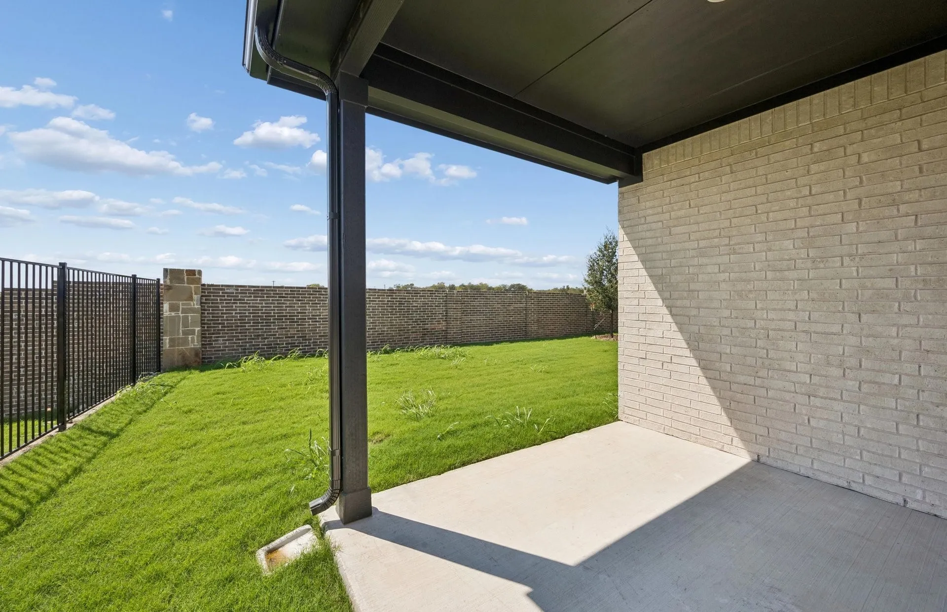 Built-in covered back patio