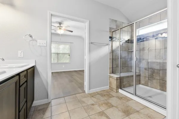 On suite shower