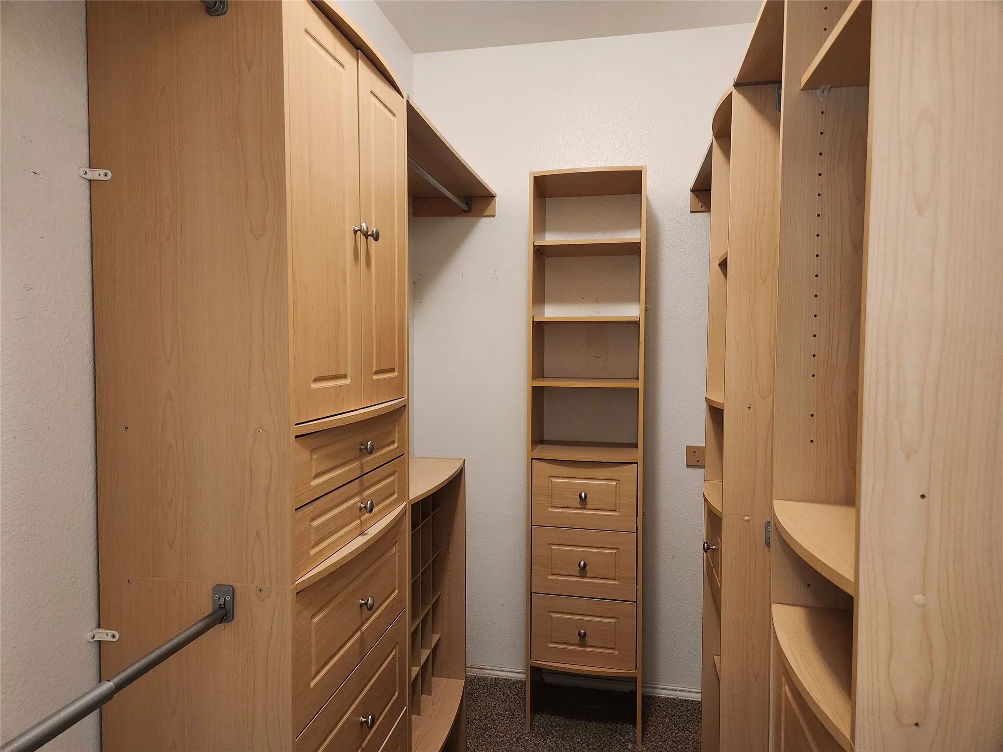 Updated primary bedroom closet