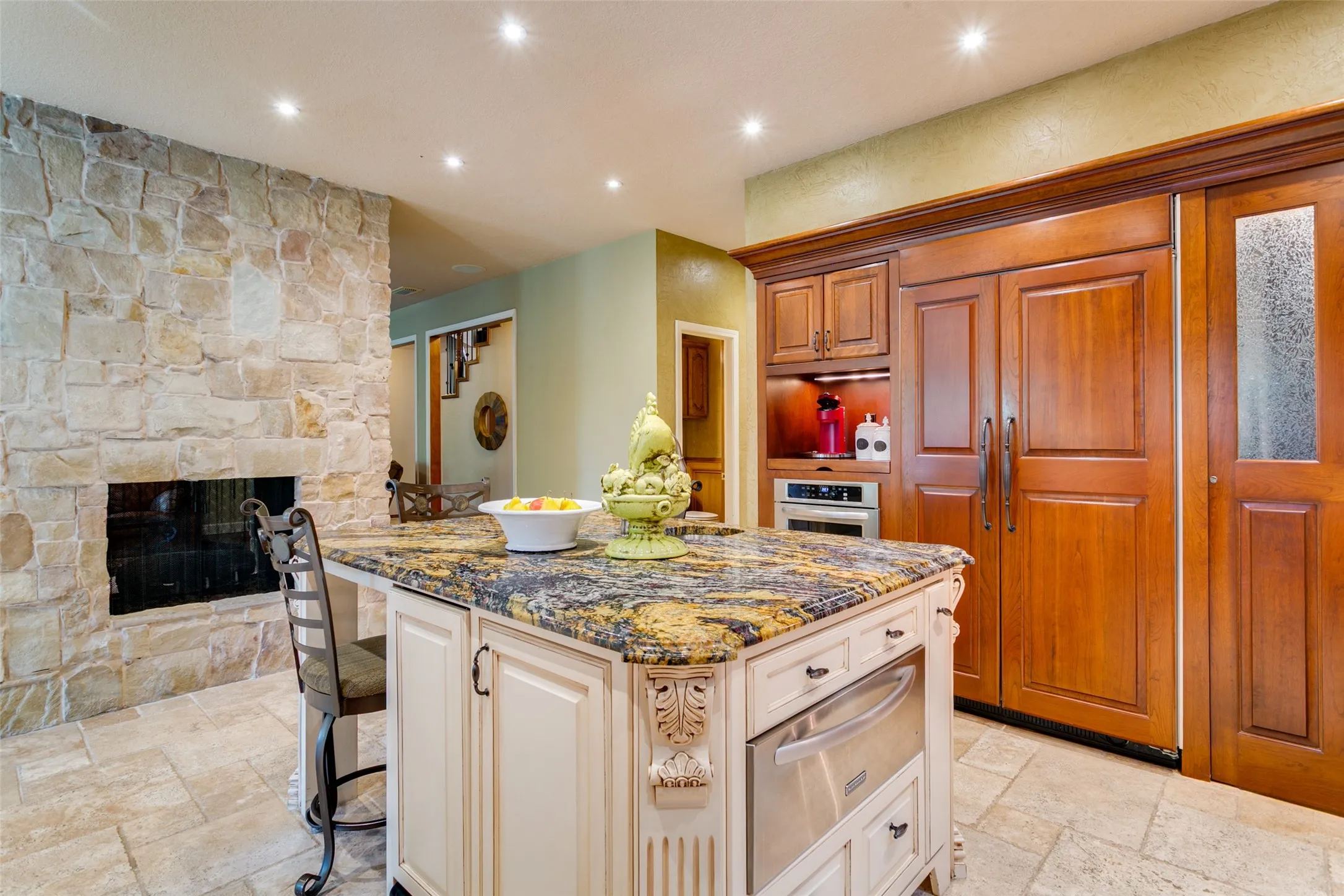 ...and an oversized island at the heart of the kitchen