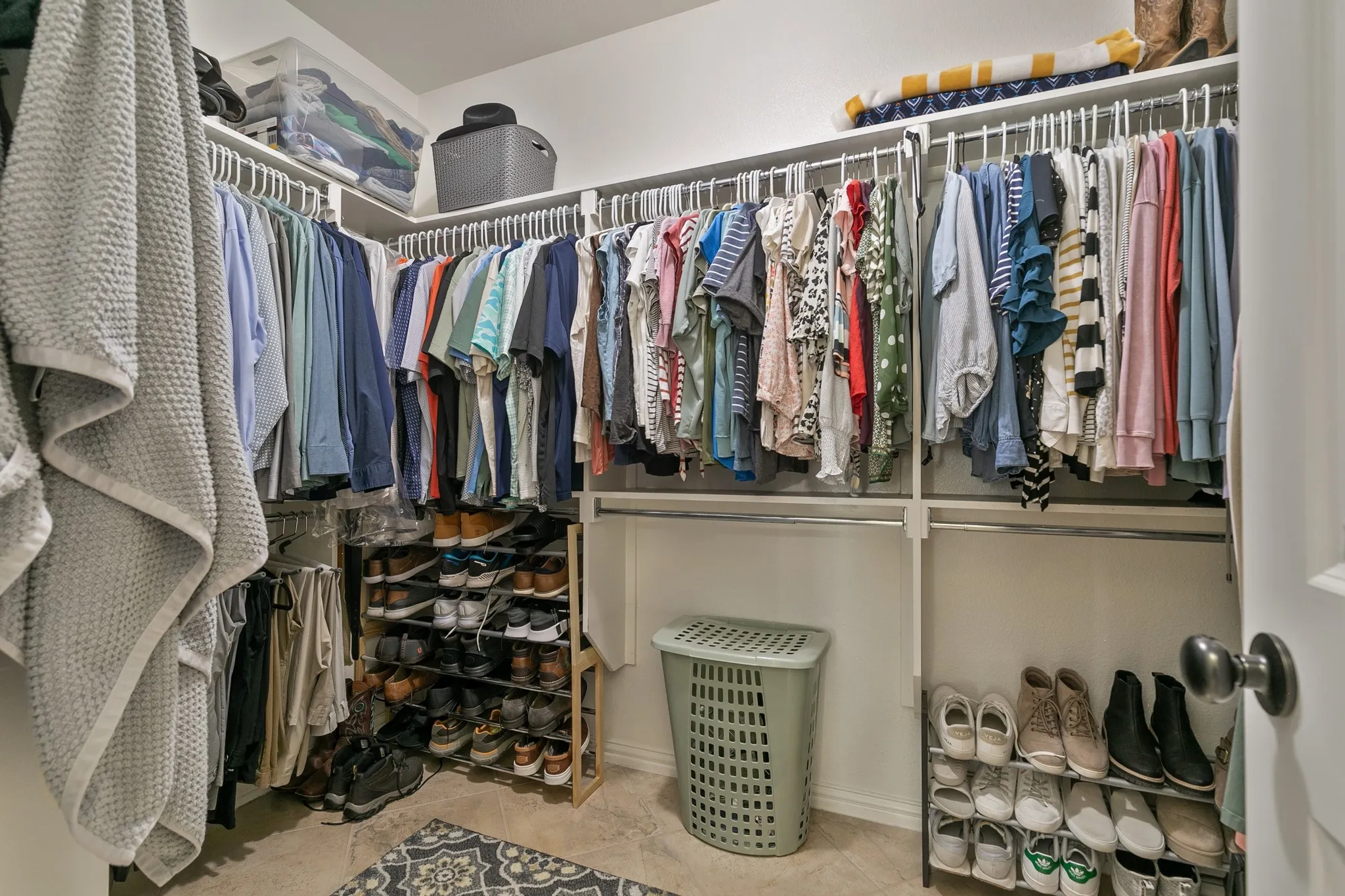 Large primary walk in closet.