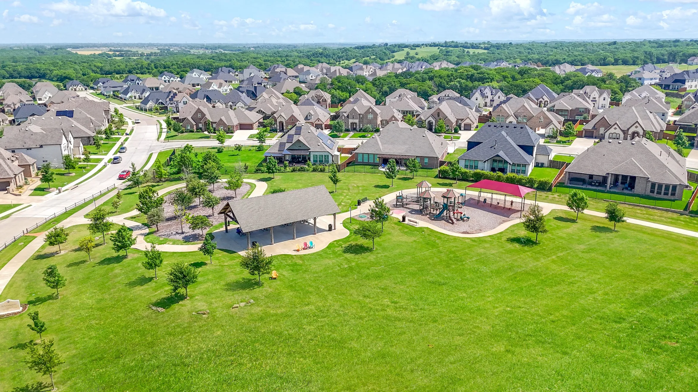 Another neighborhood playground with covered picnic area
