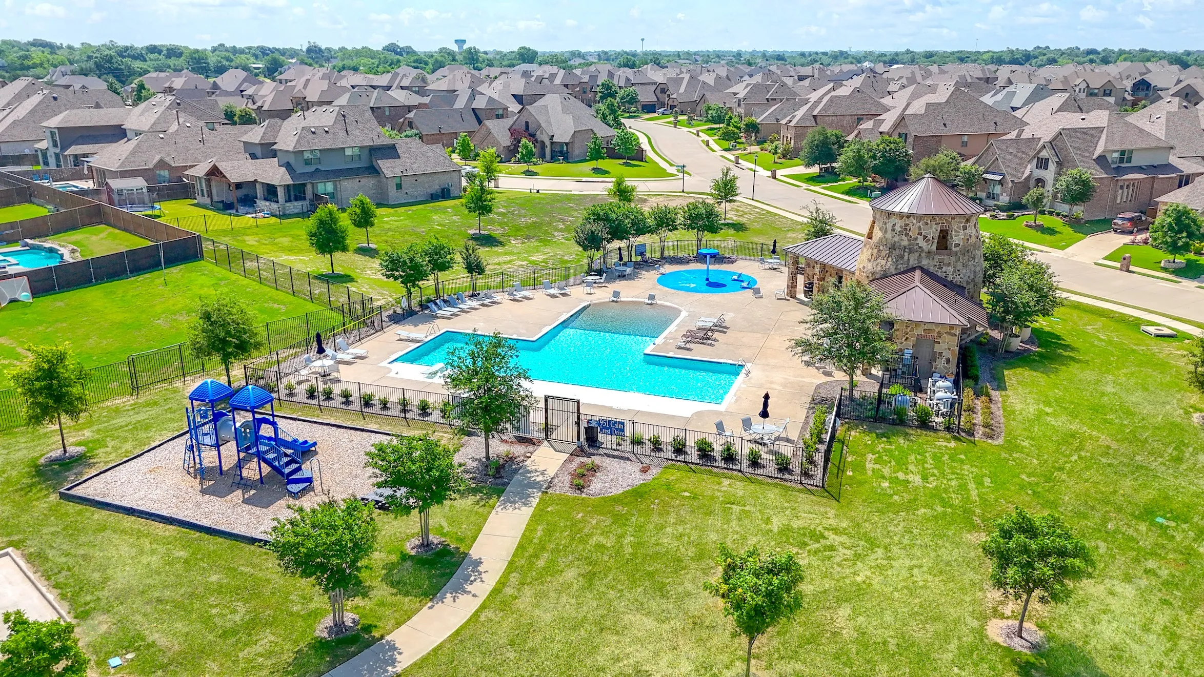 Neighborhood pool and playground