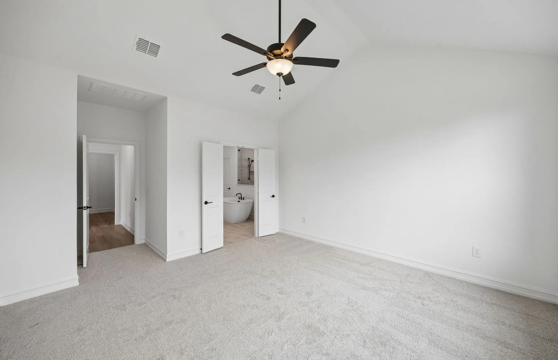 Spacious primary bedroom