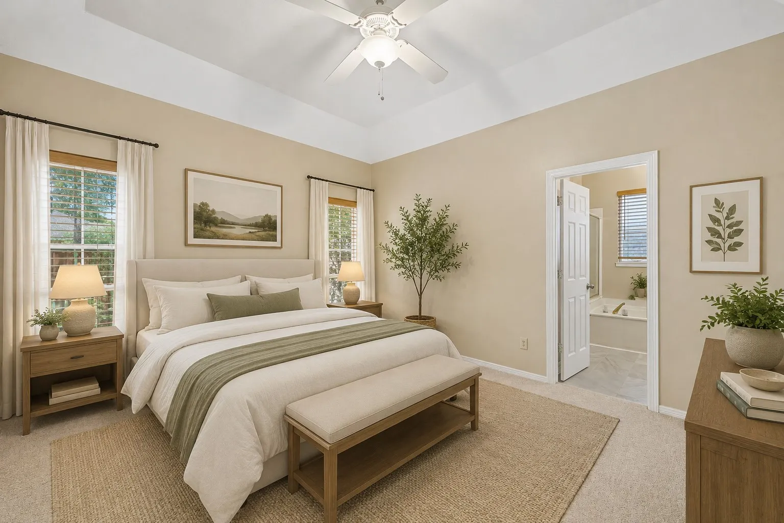 Primary Bedroom - virtually staged