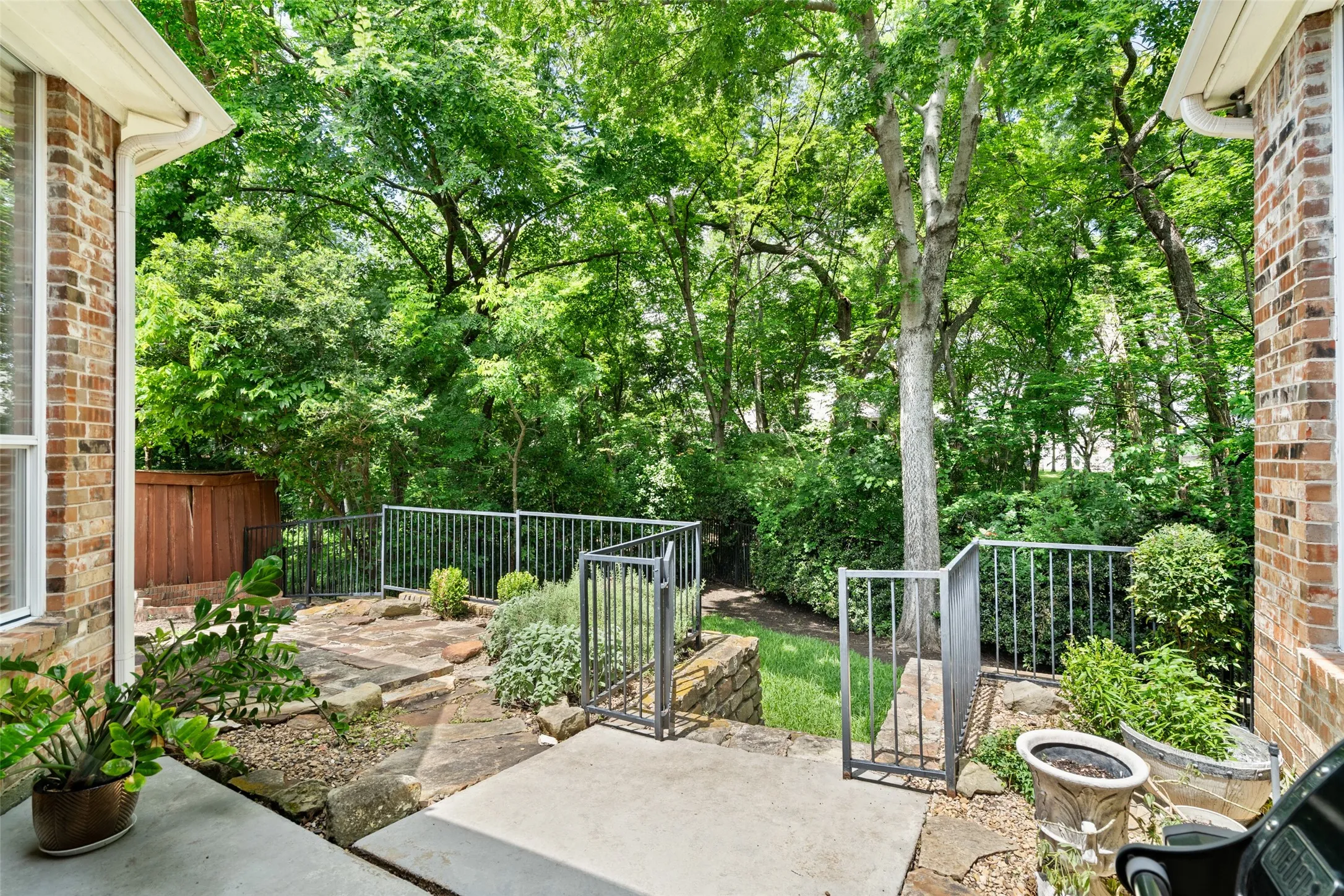 Backyard backing to Creek and Trees