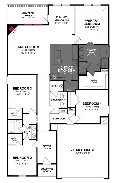 Beazer Homes Stark Farms Teton Floorplan.