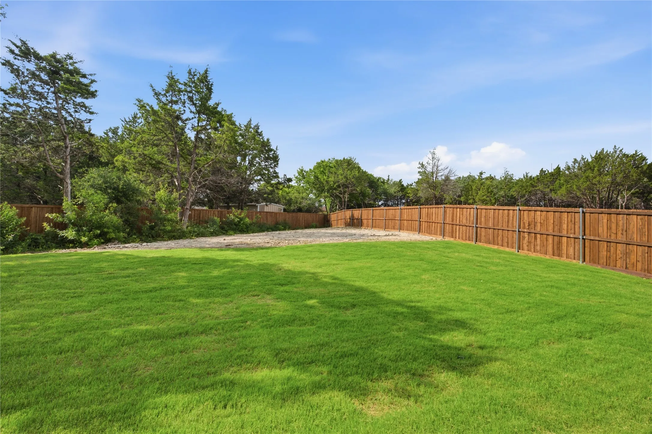 Oversized backyard.