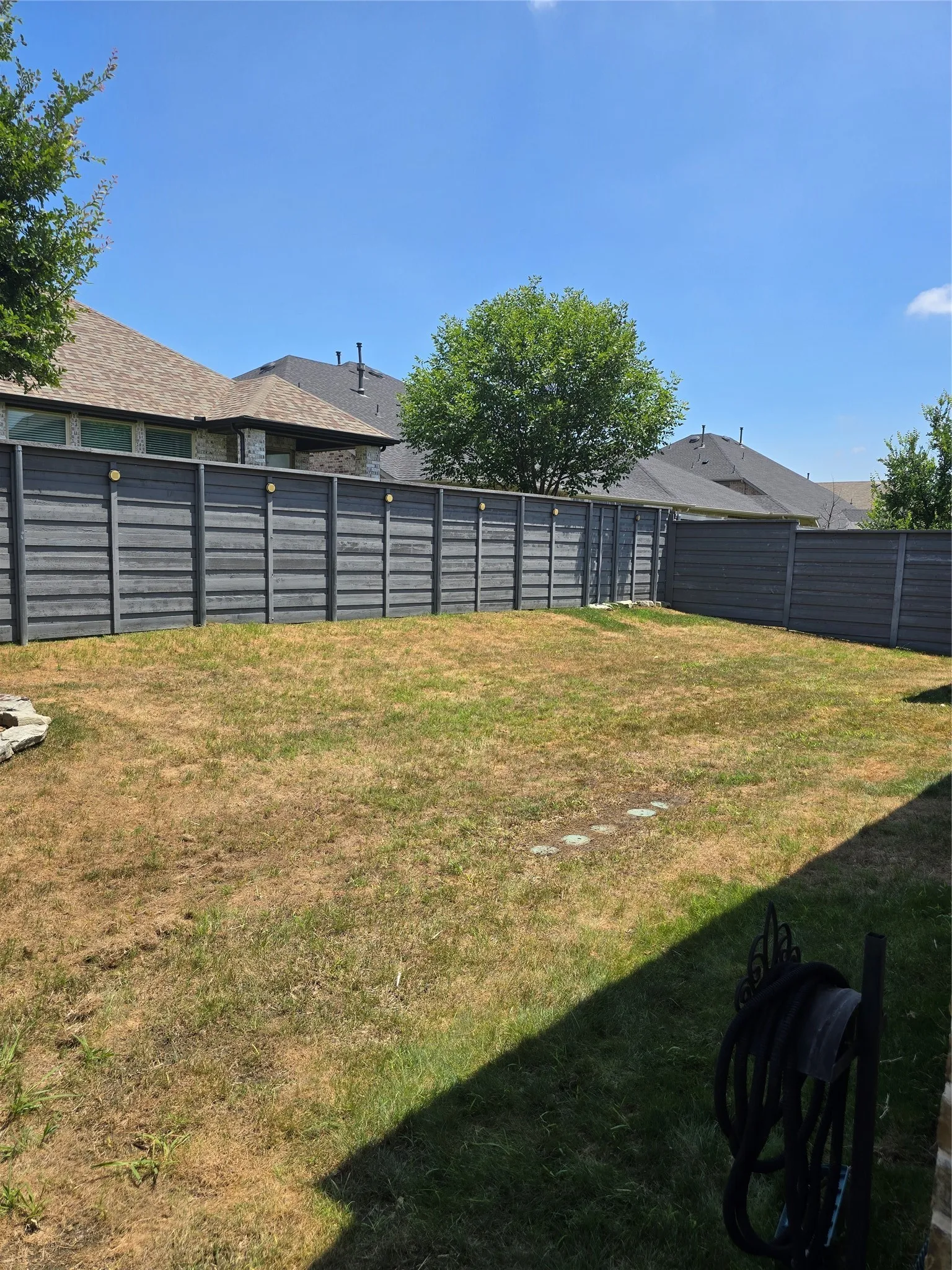 Spacious backyard