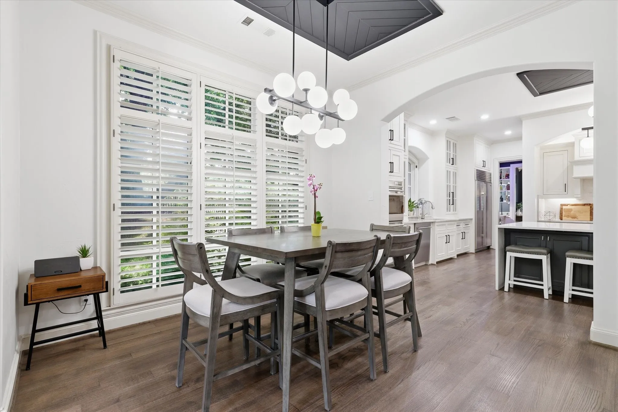 The Breakfast Room is nicely sized and just off the Kitchen and open to the Family Room.