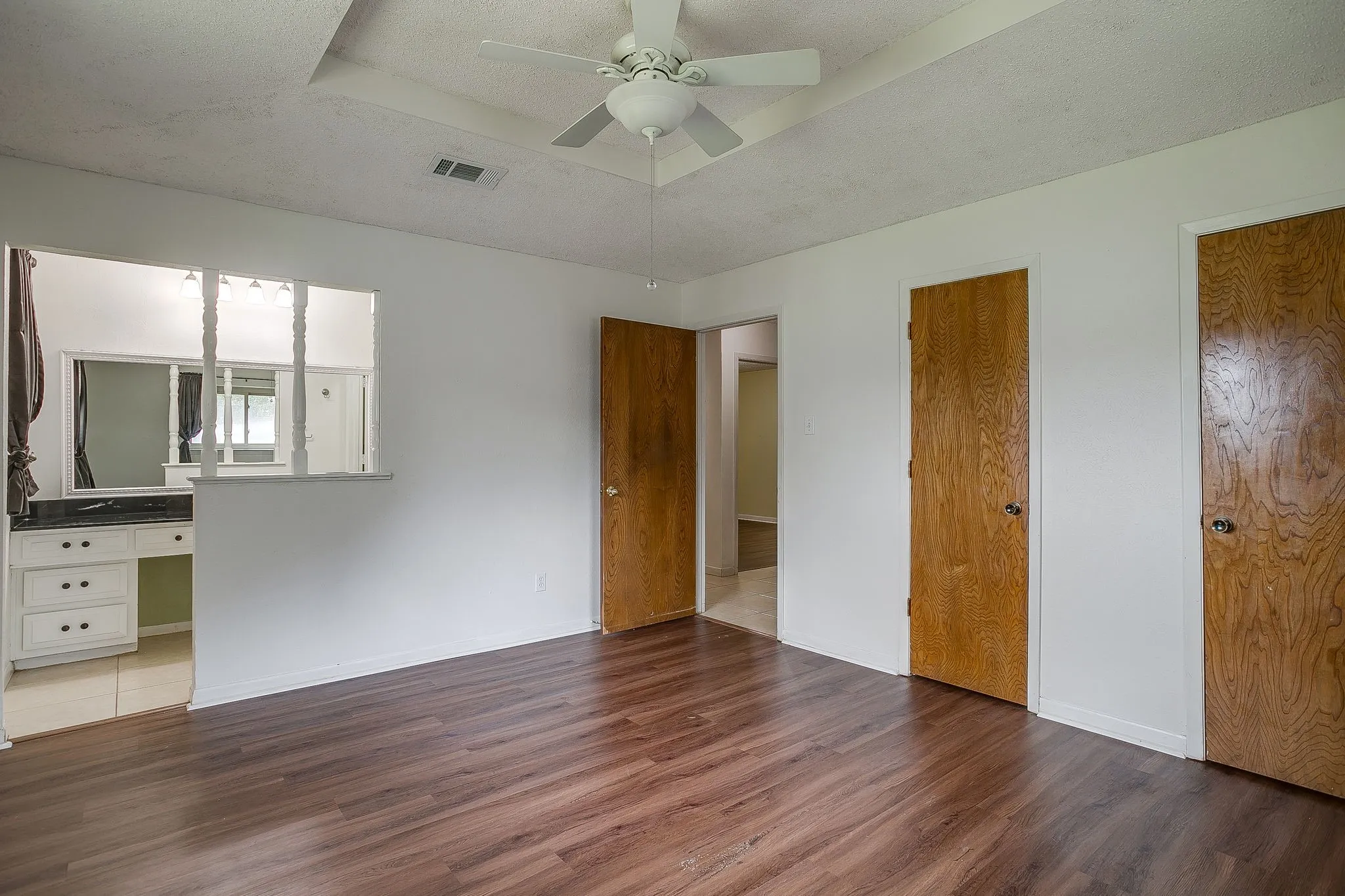 Primary bedroom has 2 closets!