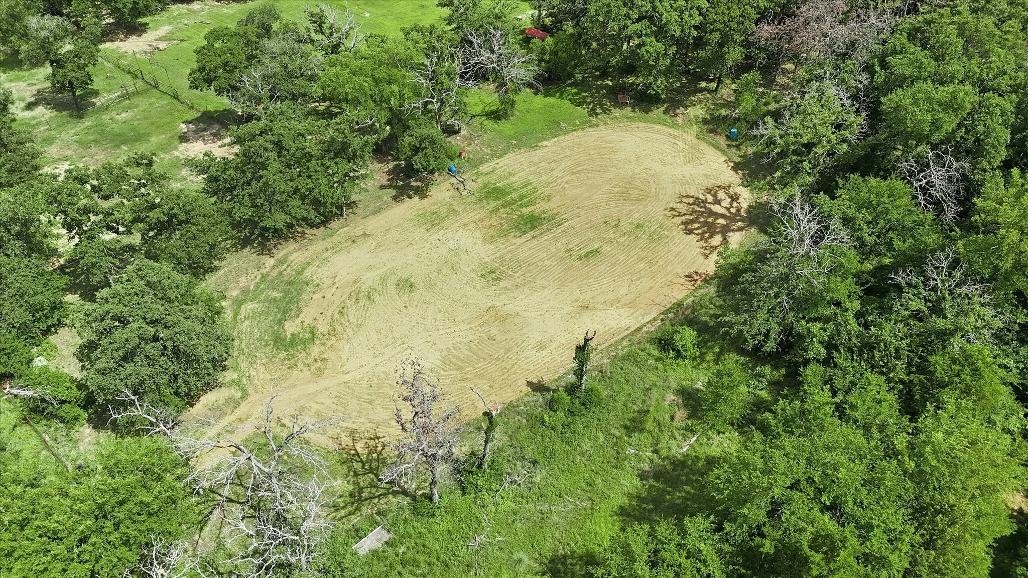 Riding arena with deep sand