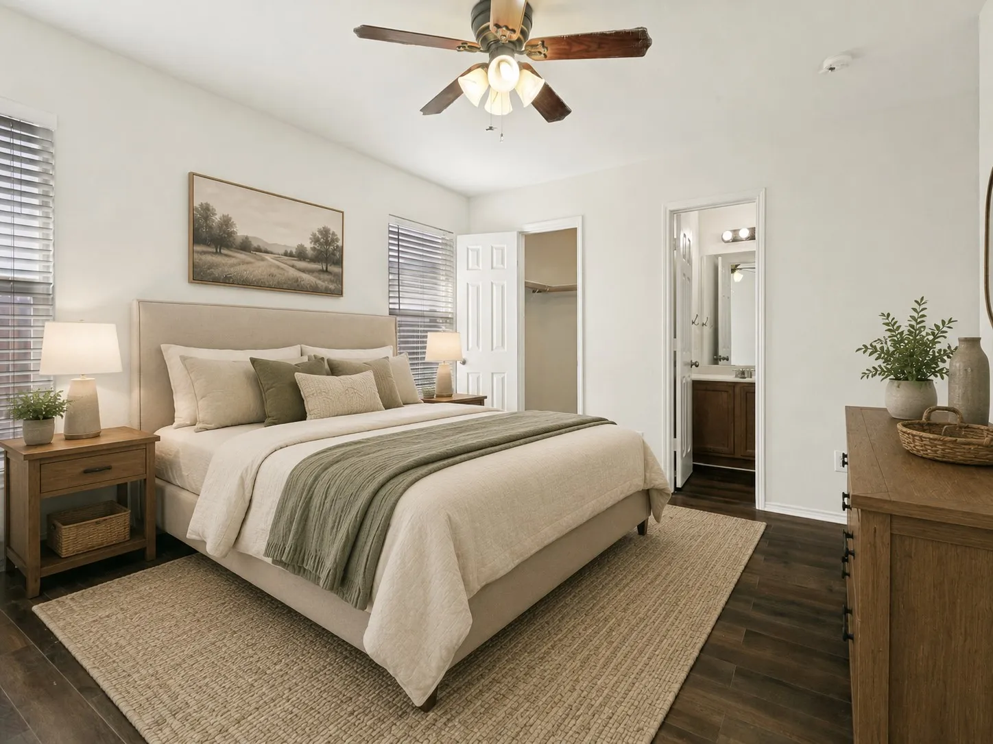 Primary bedroom virtual staging