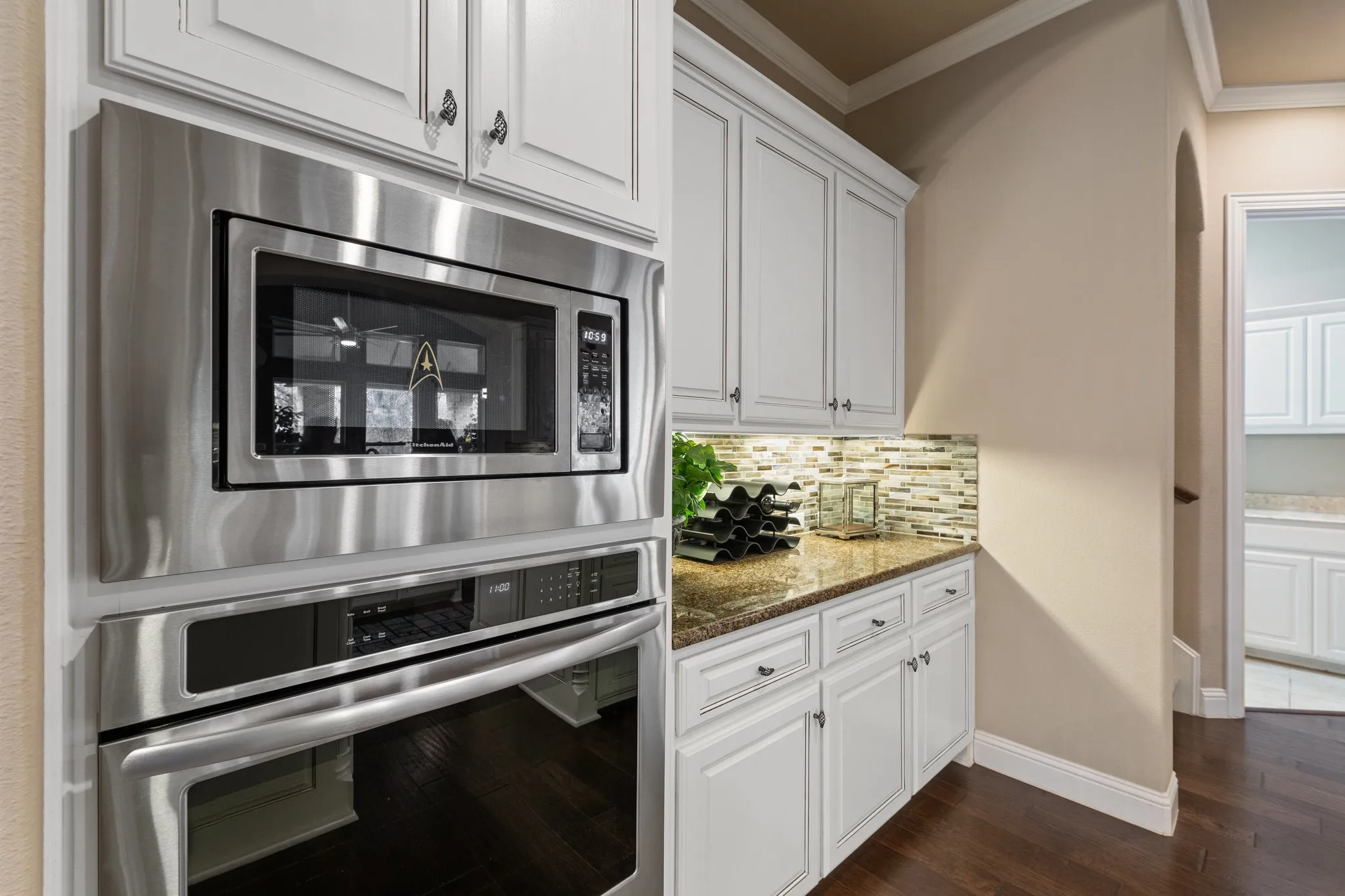 stainless steel oven/microwave