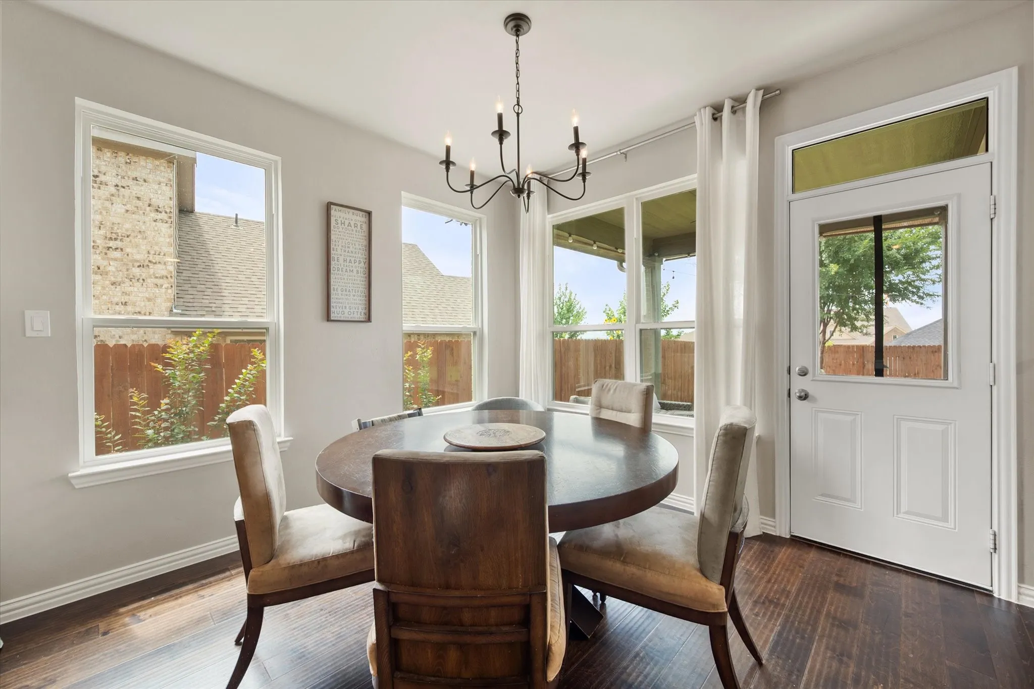 Dining area features lots of natural light!