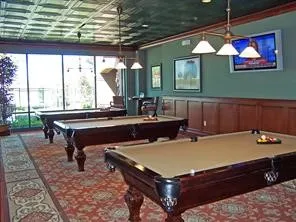 Gathering spaces and Pool Tables set up for enjoyable breaks during the day and evening.