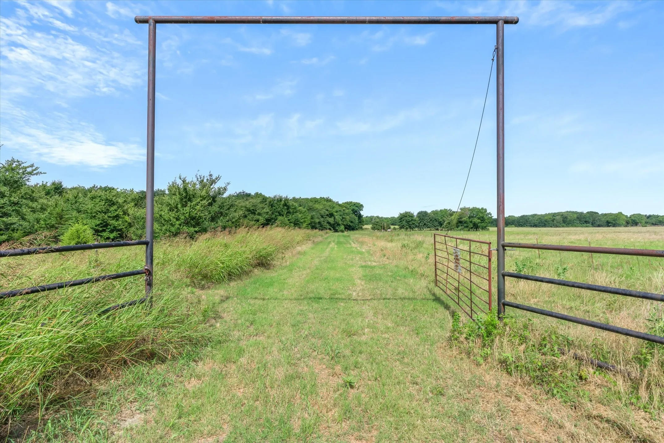 Entry gate to ranch.