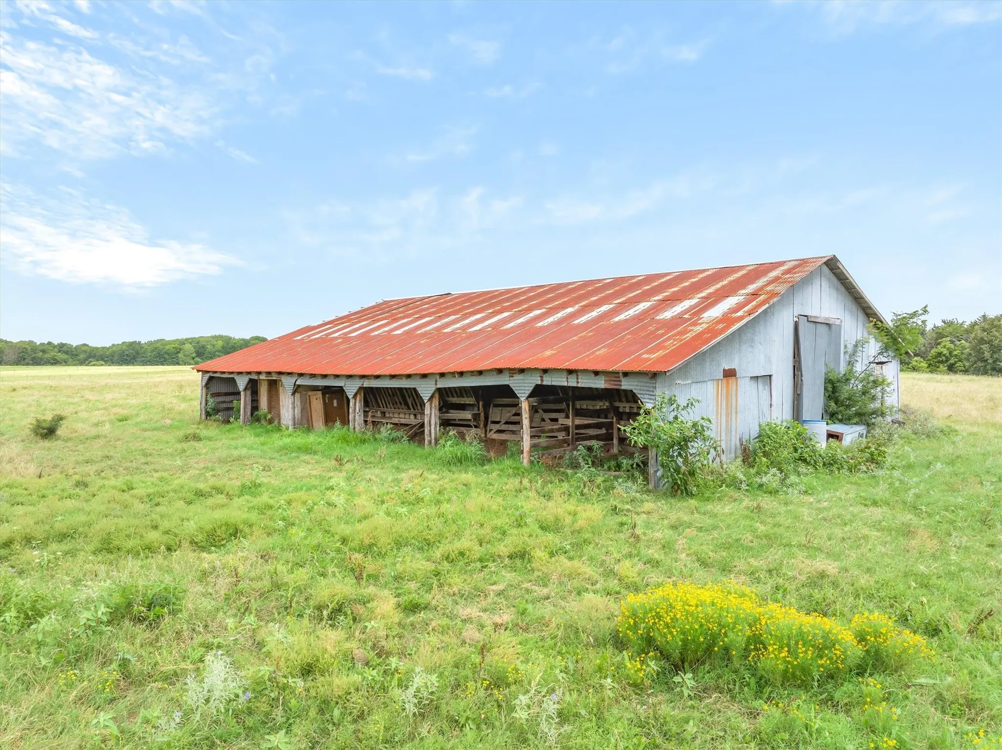 Old barn used to store hay.