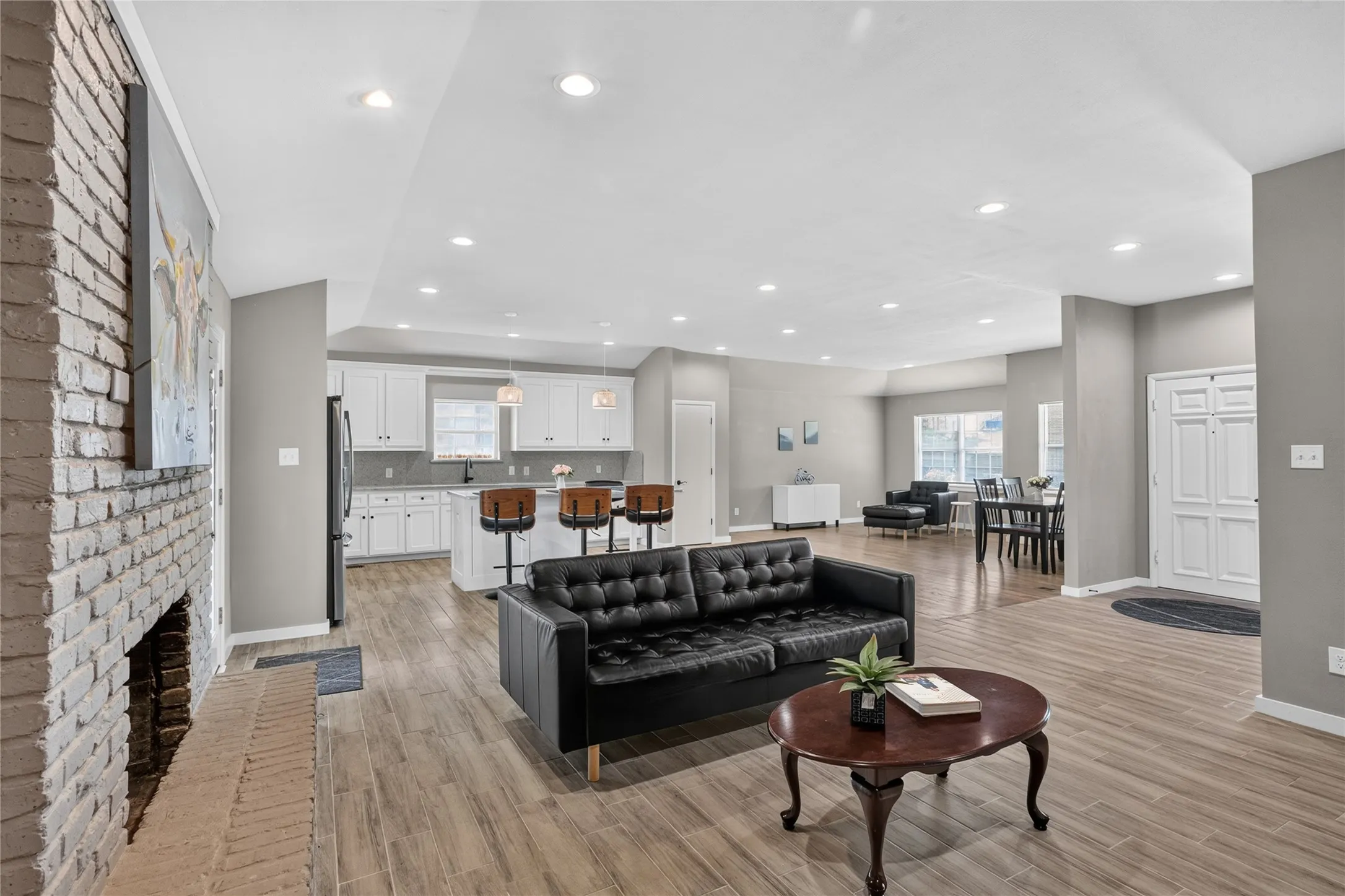 open concept living and kitchen