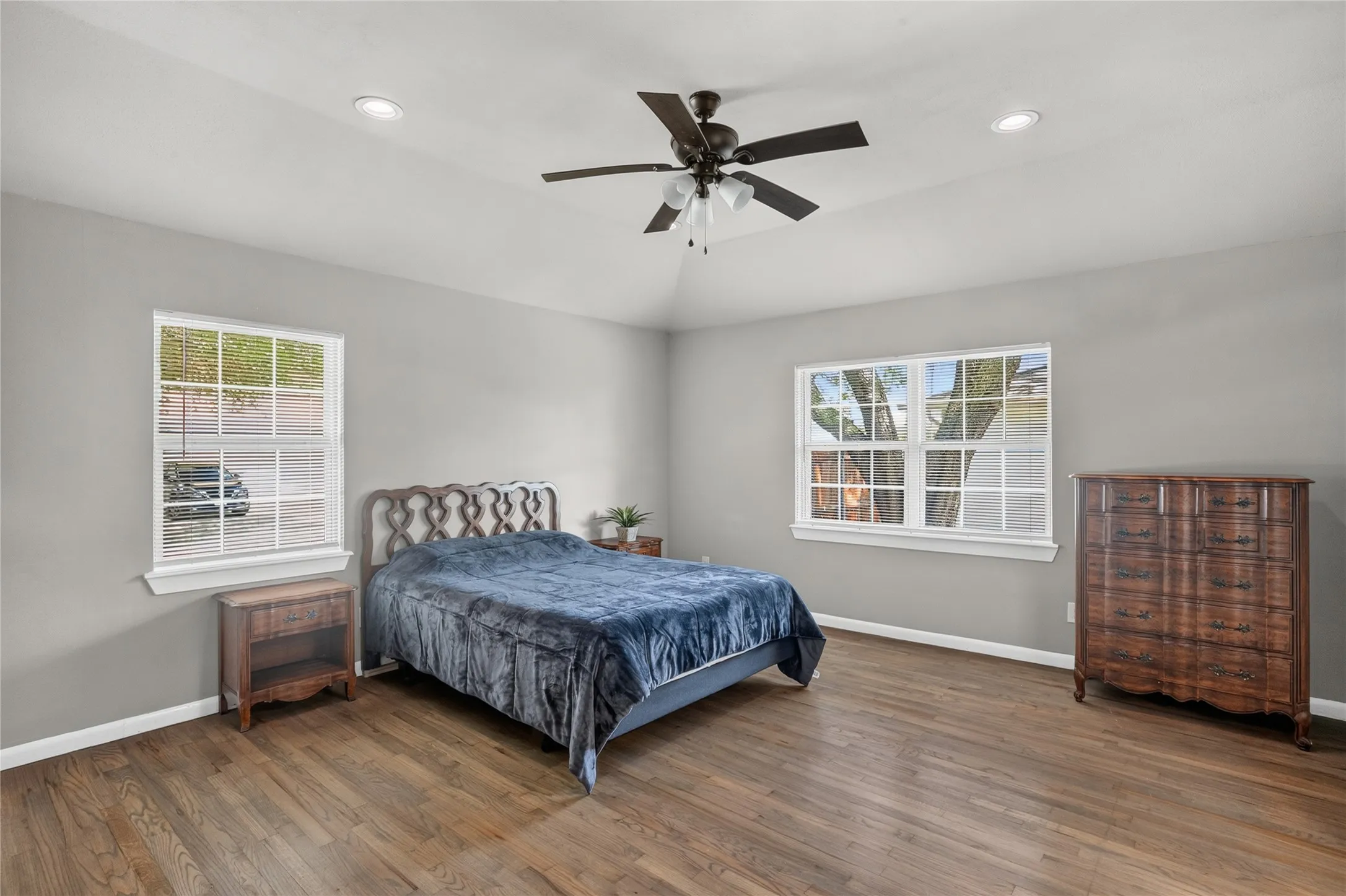 Primary bedroom with natural light