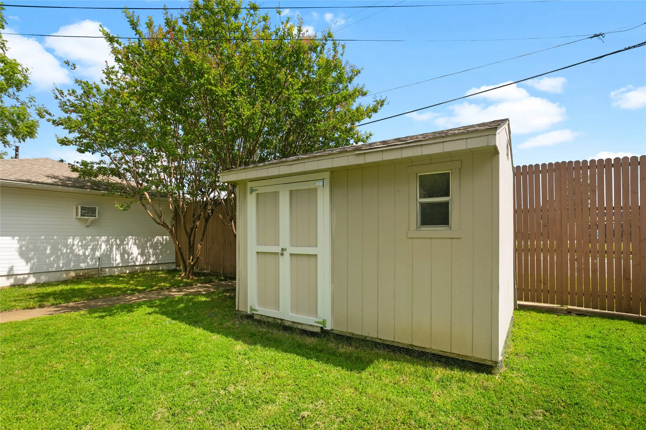Shed for extra storage!
