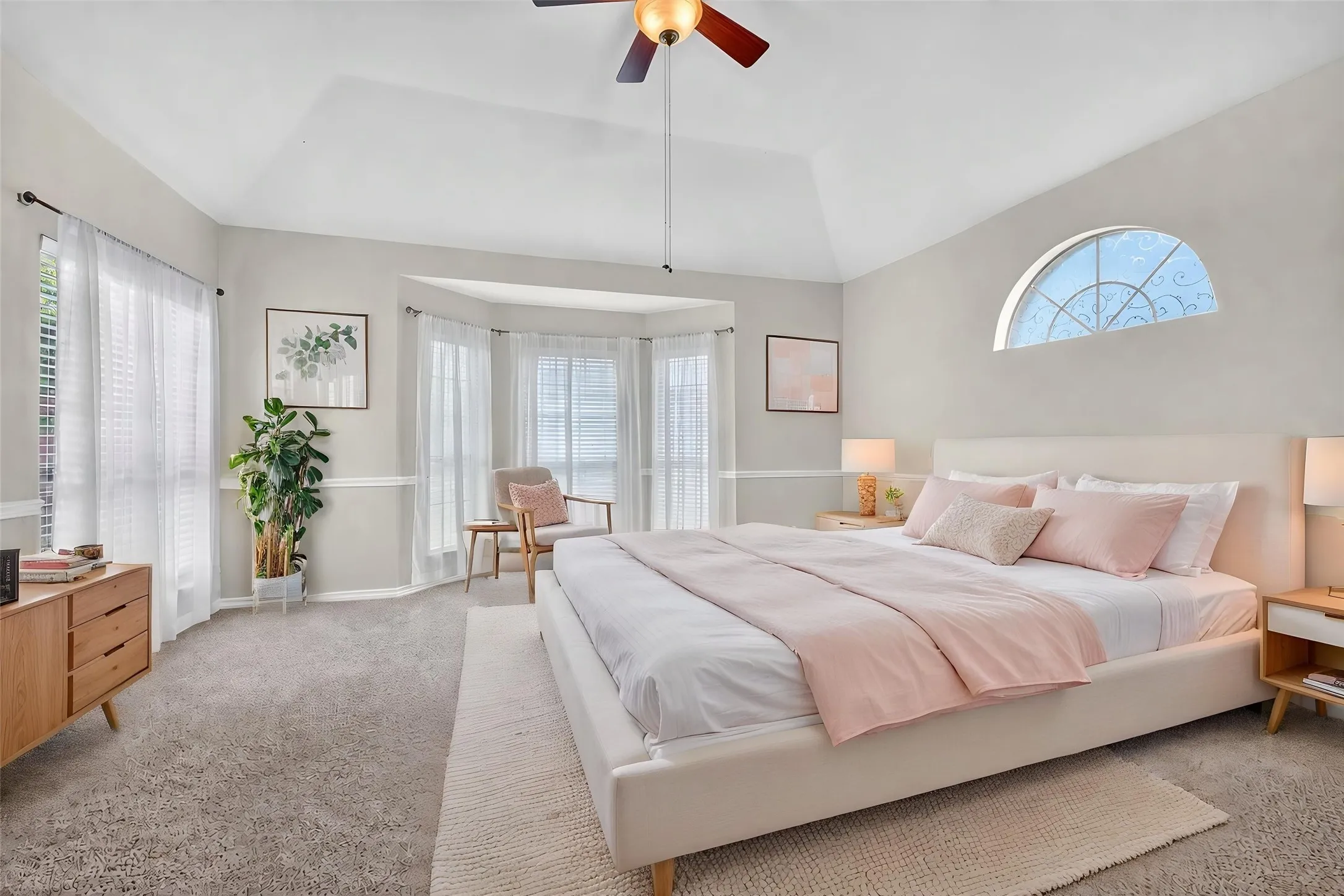 Virtually staged bedroom