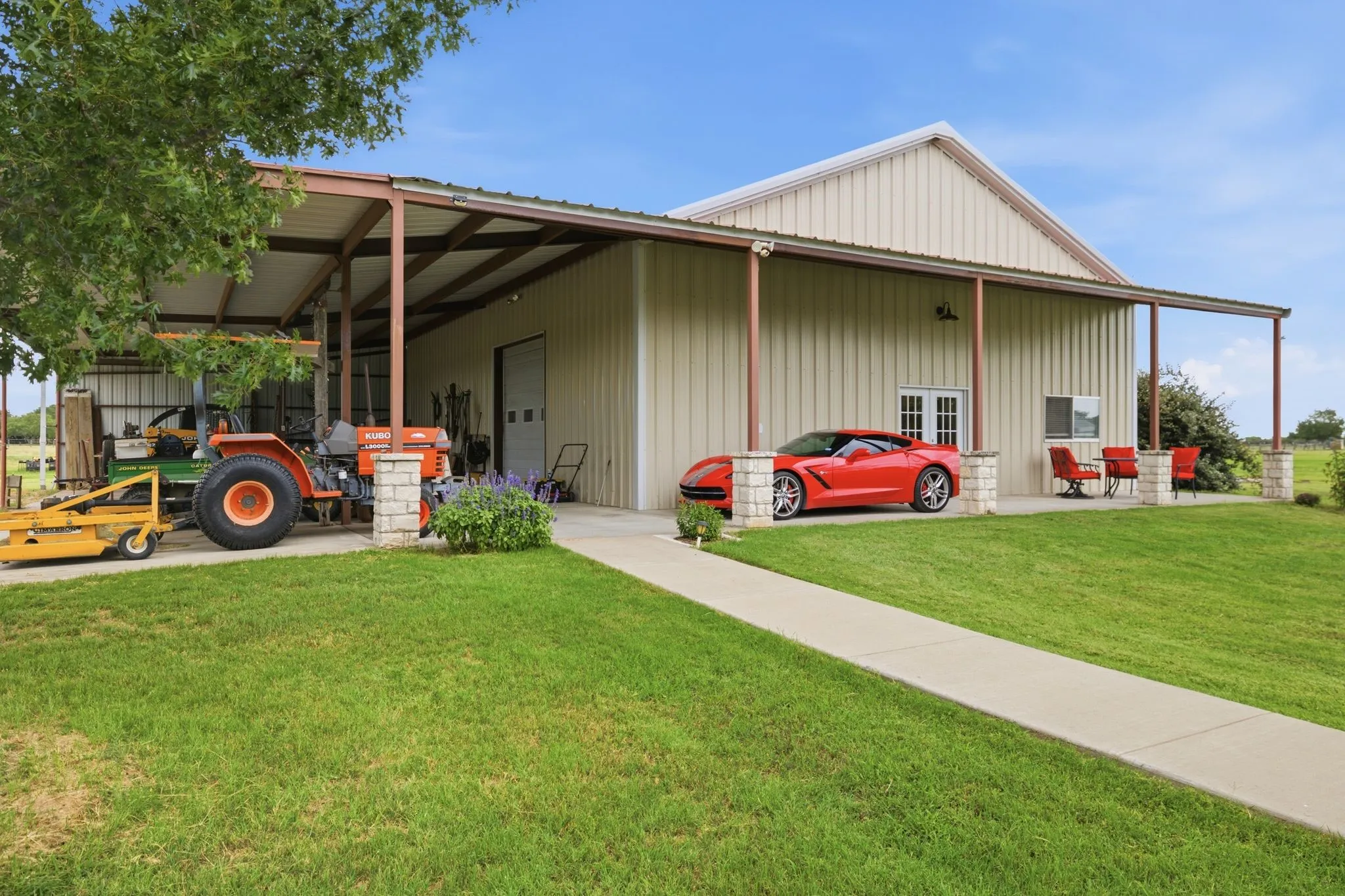 New 2,000+ square foot shop with office and bathroom.