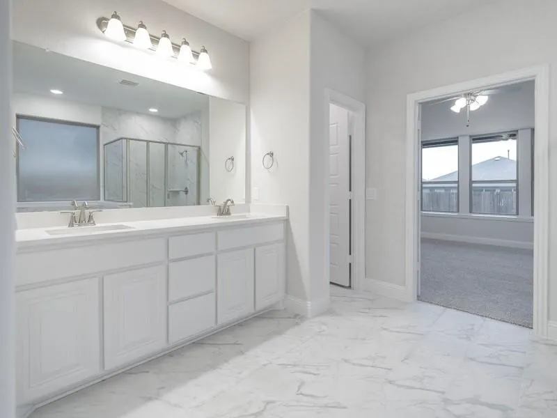 Quartz Counter tops in the bathrooms