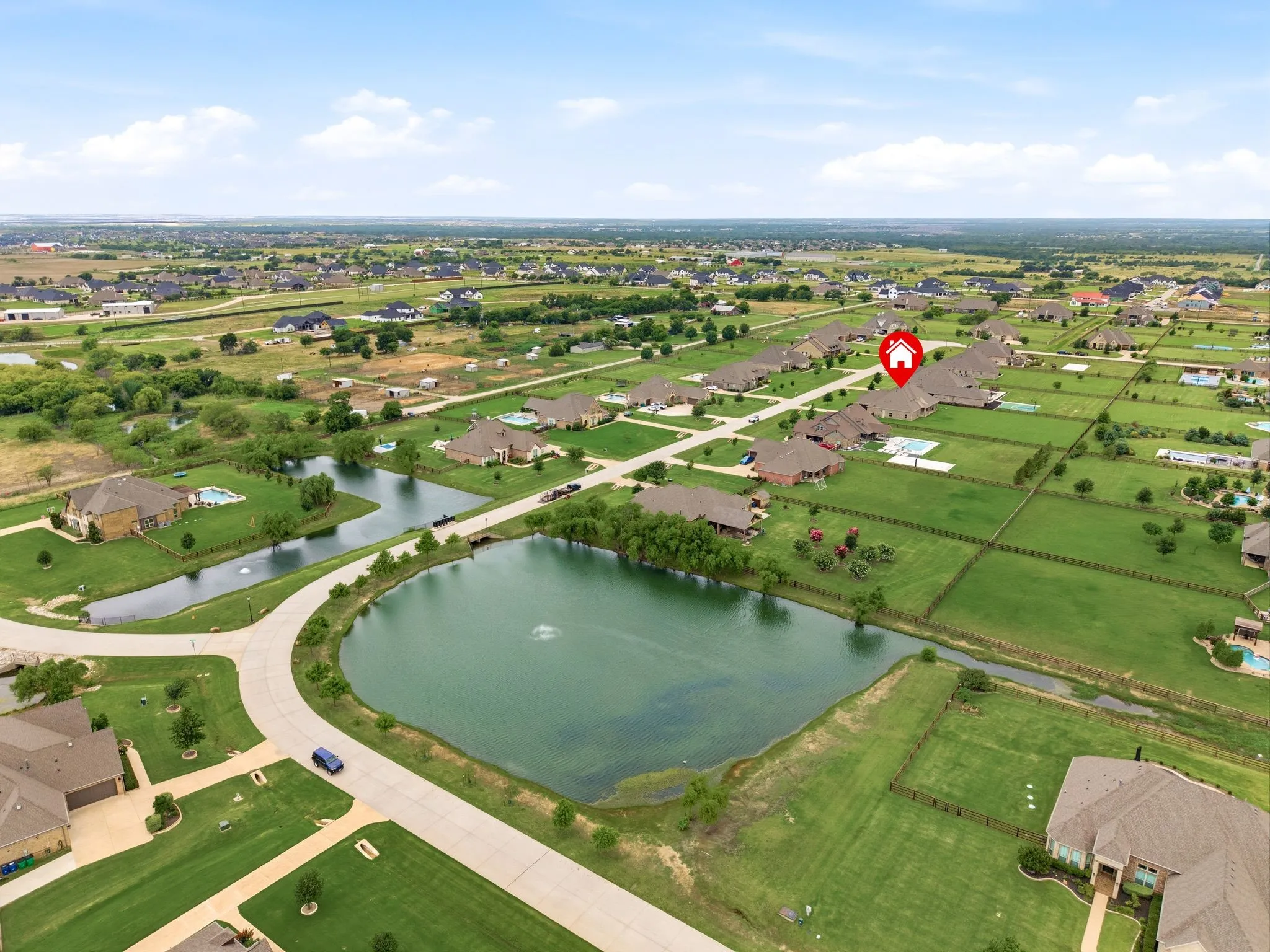 Neighborhood fishing pond