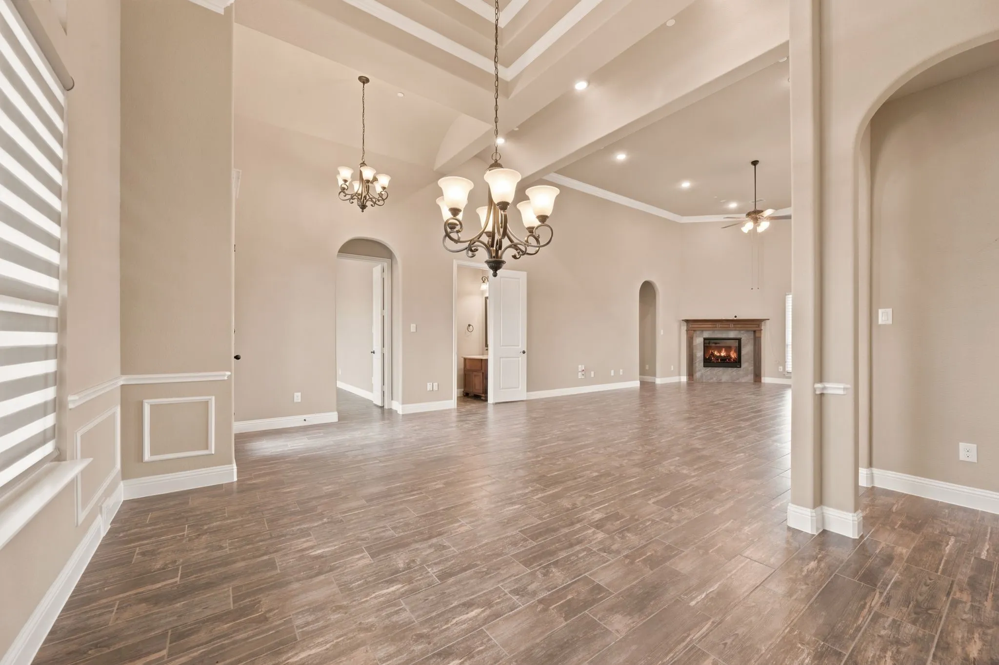 View from formal dining looking toward family room