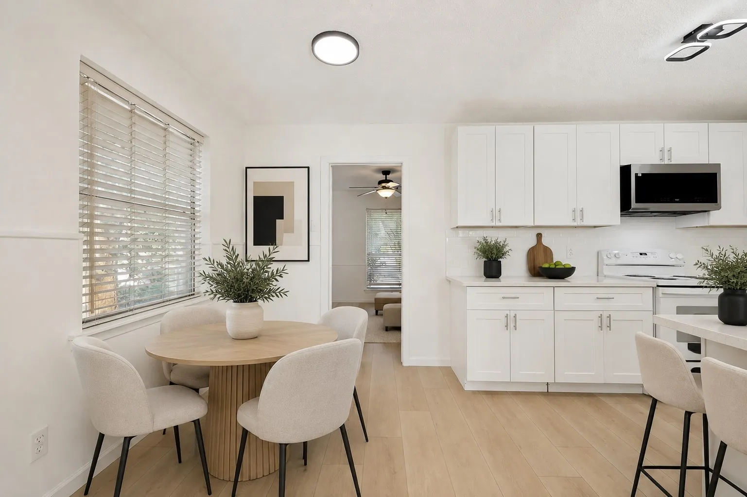 Virtually Staged Breakfast Room Area