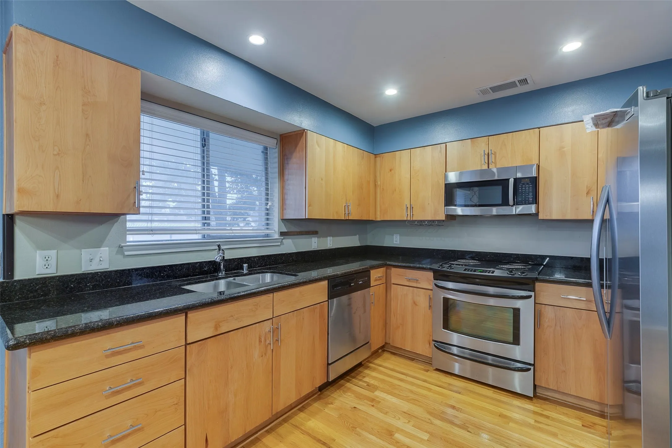Kitchen with granite countertops