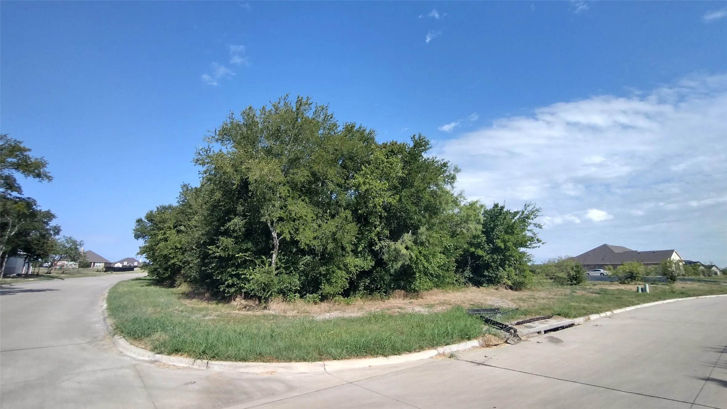 Obviously AND the side easement is ONLY 15', so build just inside the line of trees and create your own wall of privacy. Then do what the neighbor did and build your shop down further. All utilities can be run off the side.