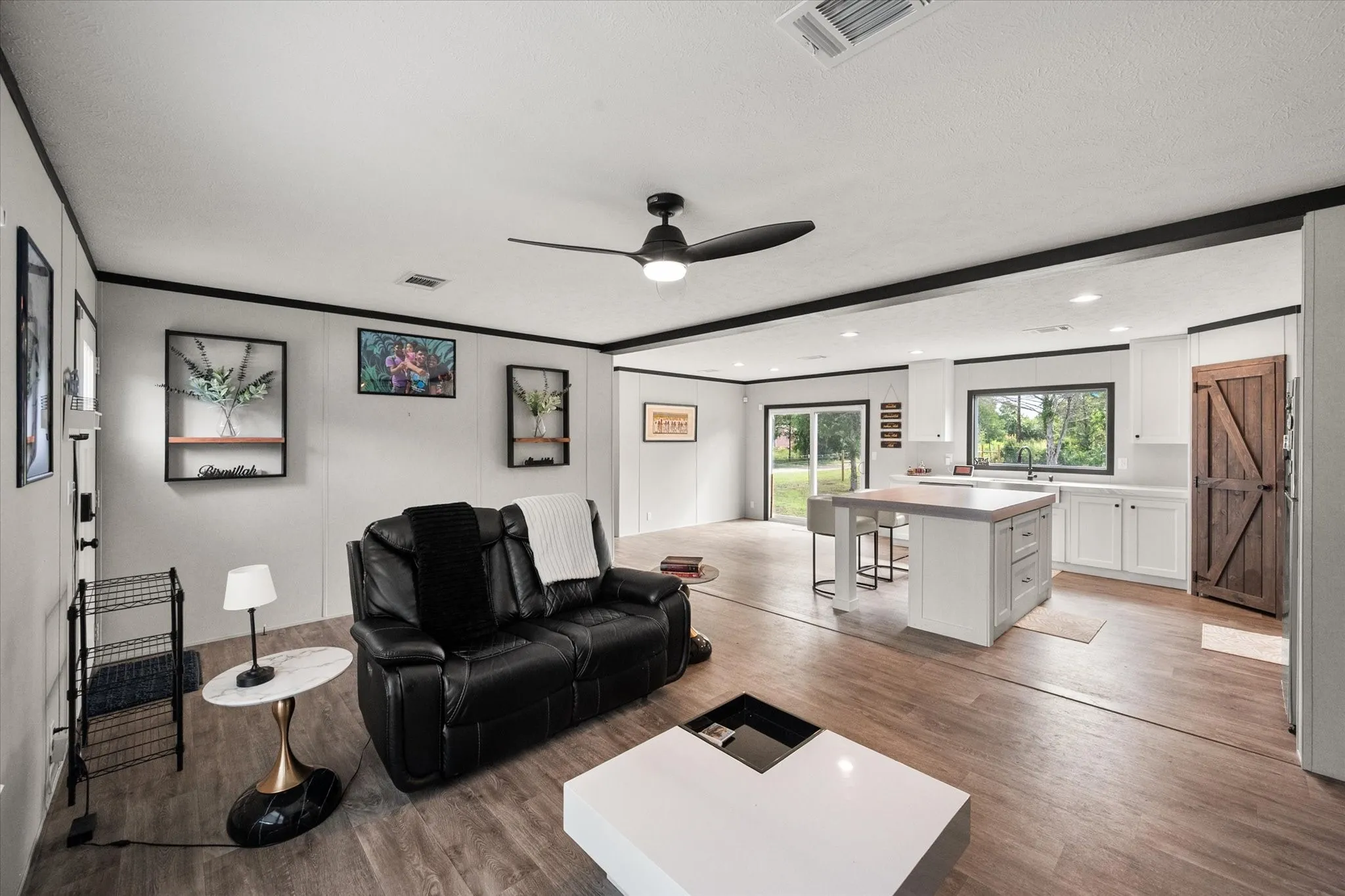 Open-concept interior