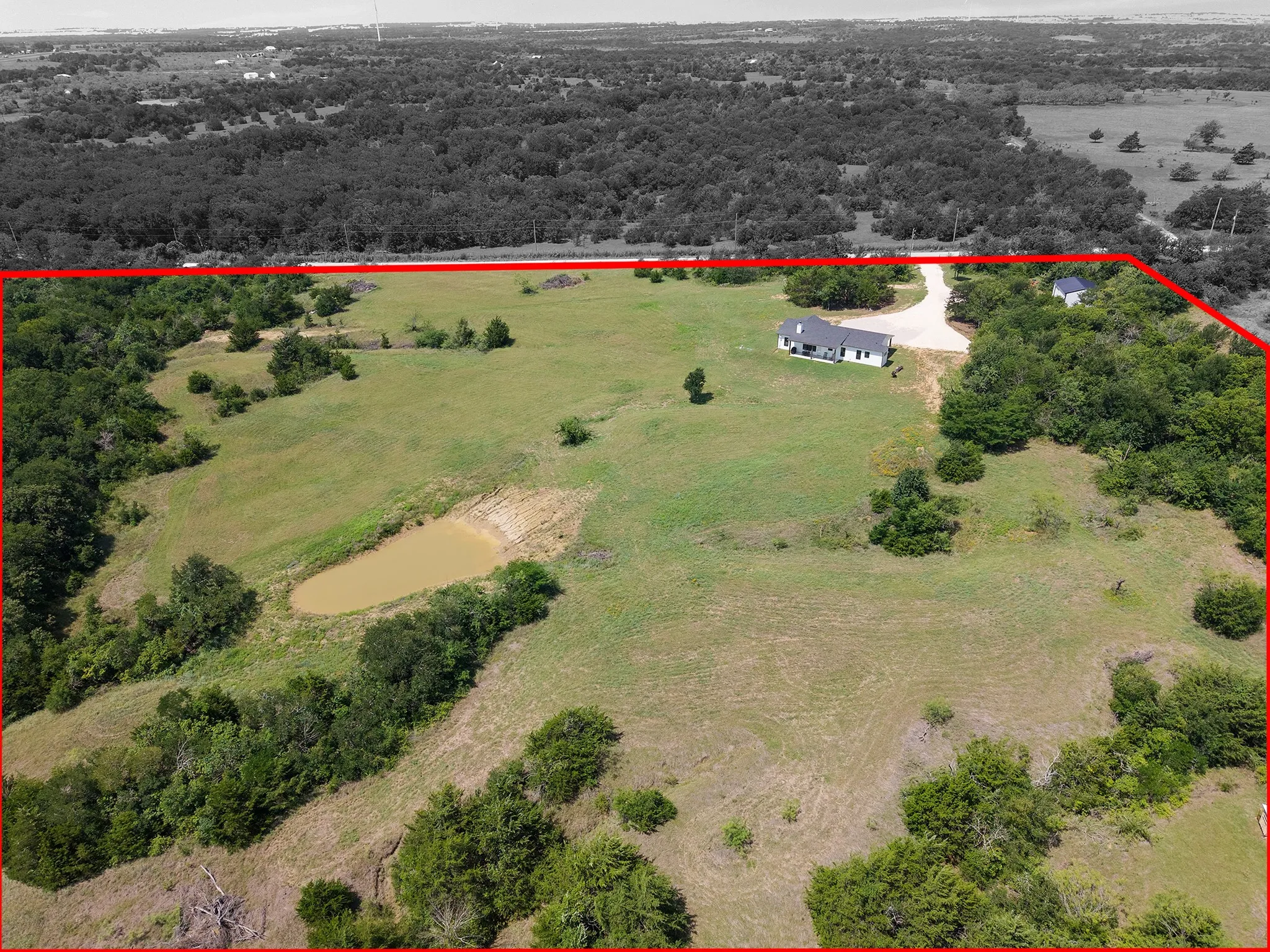 Arial View - Property Lines are approximate