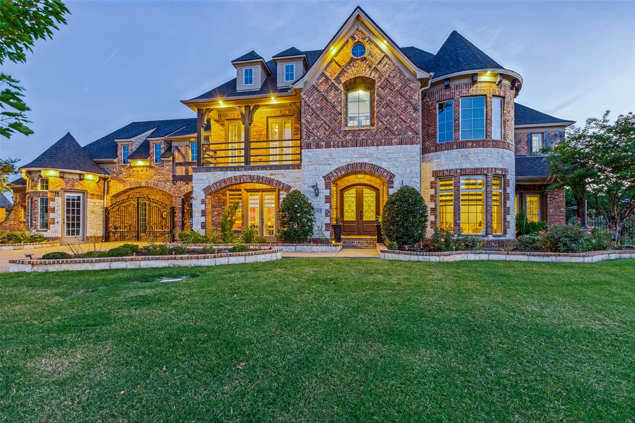 Upgraded stone and brick facade.