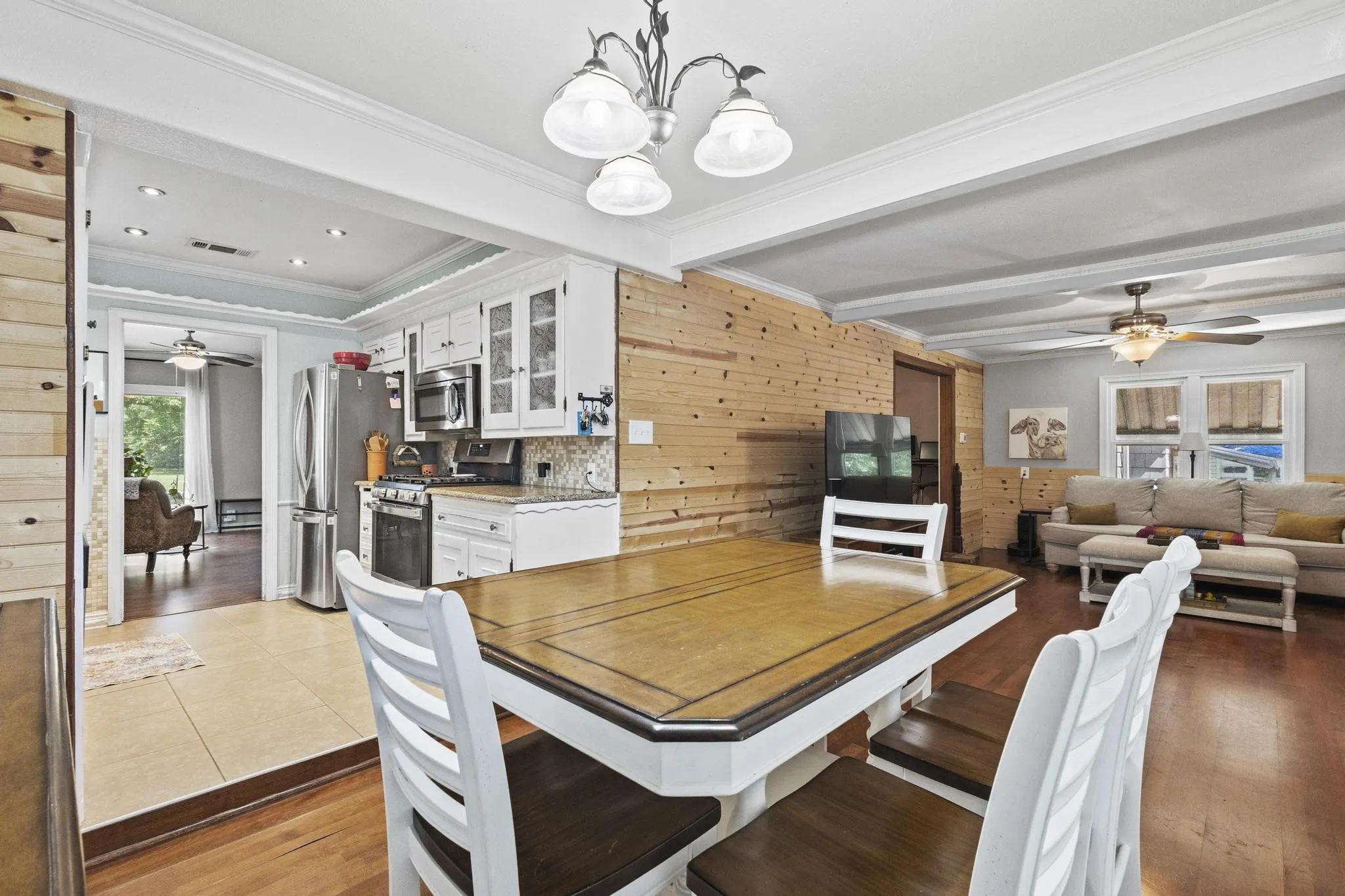 Dinning area is also right off of the living room with open concept living
