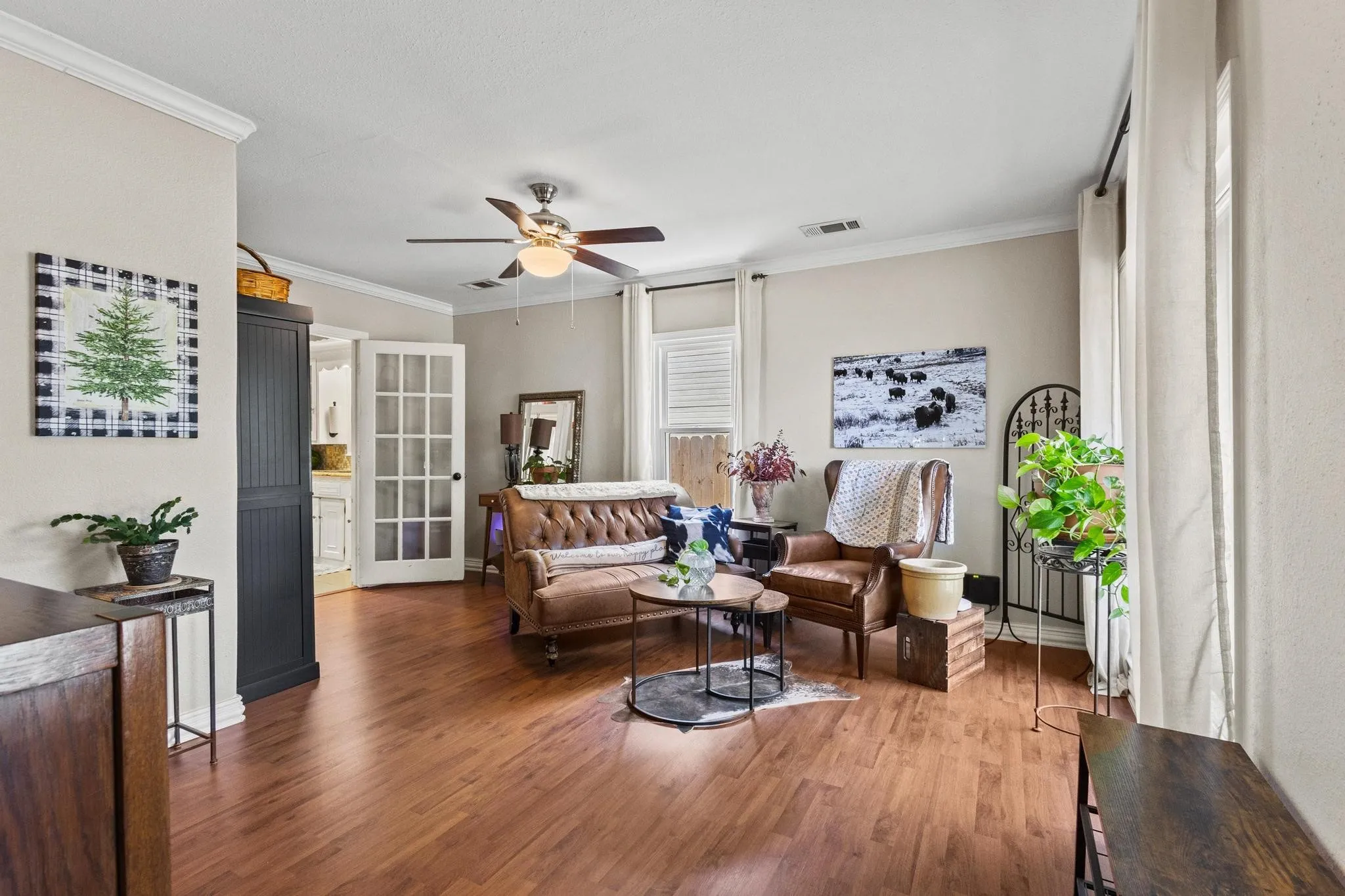 Sitting area right off the entry way with lots of natural light perfect for reading a book or relaxing