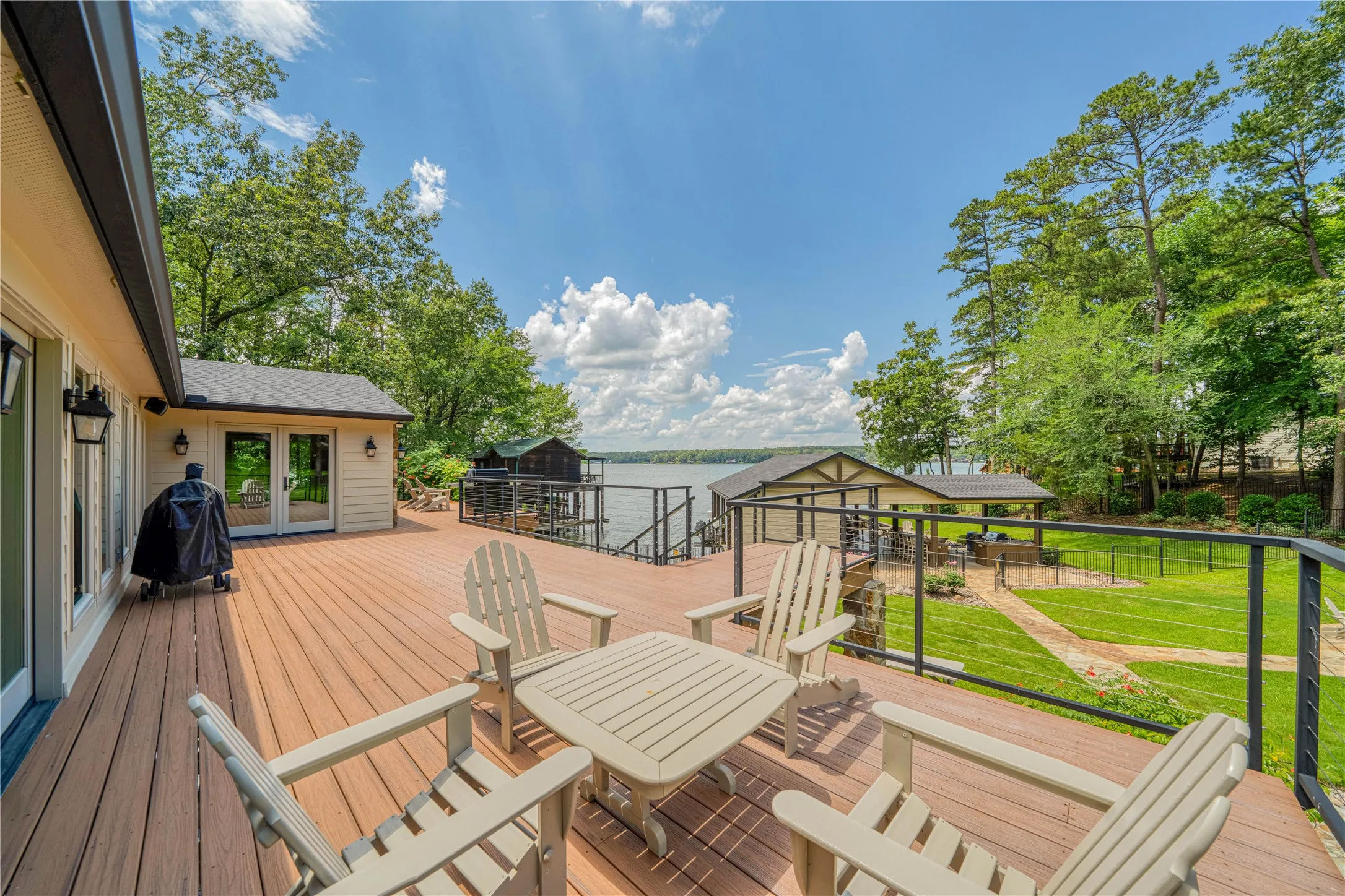 Main House-New Deck Spans The Entire Lakeside
Patio Below Does As Well