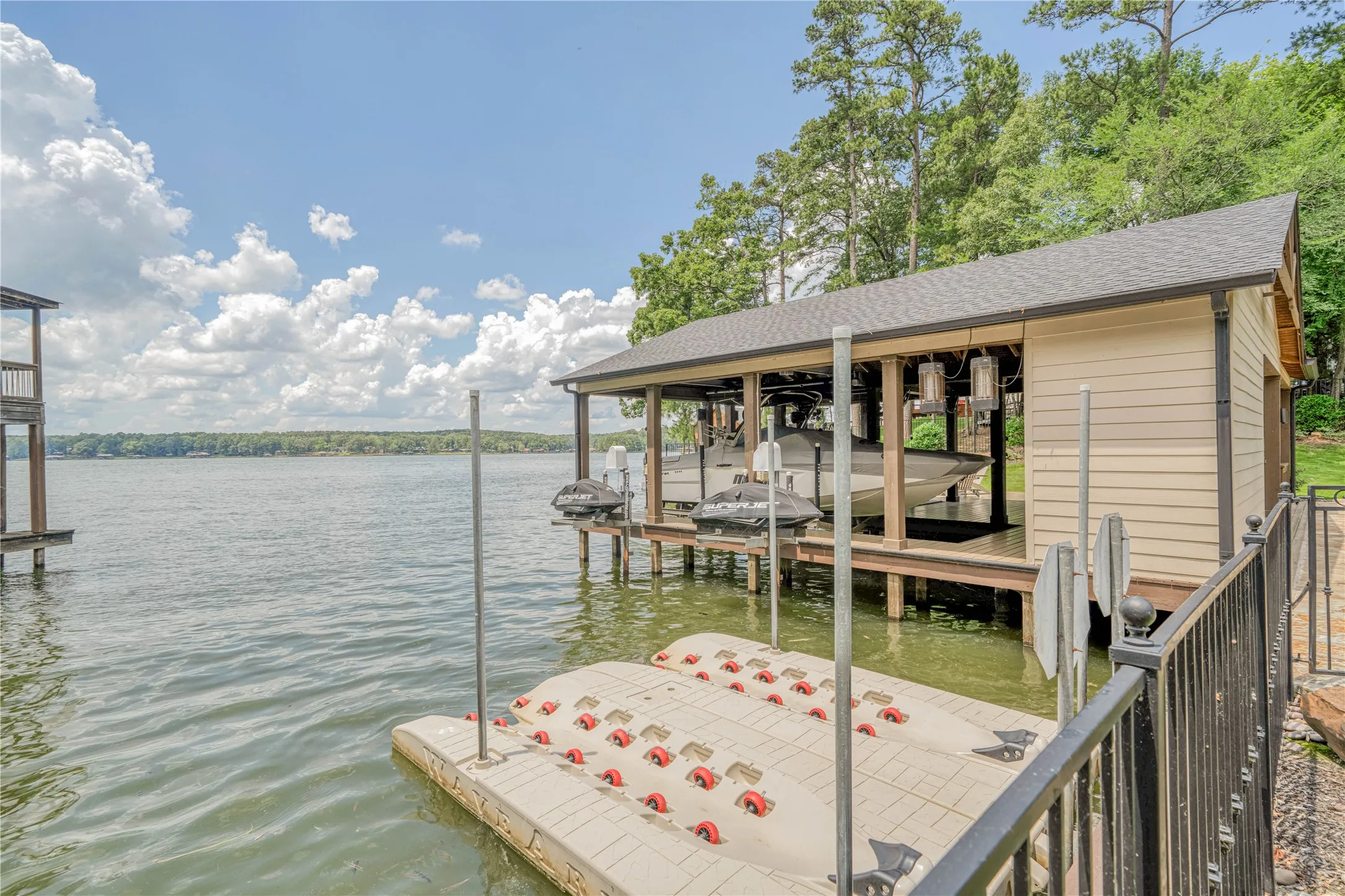 Jet Ski Lifts Covered and Waterfront