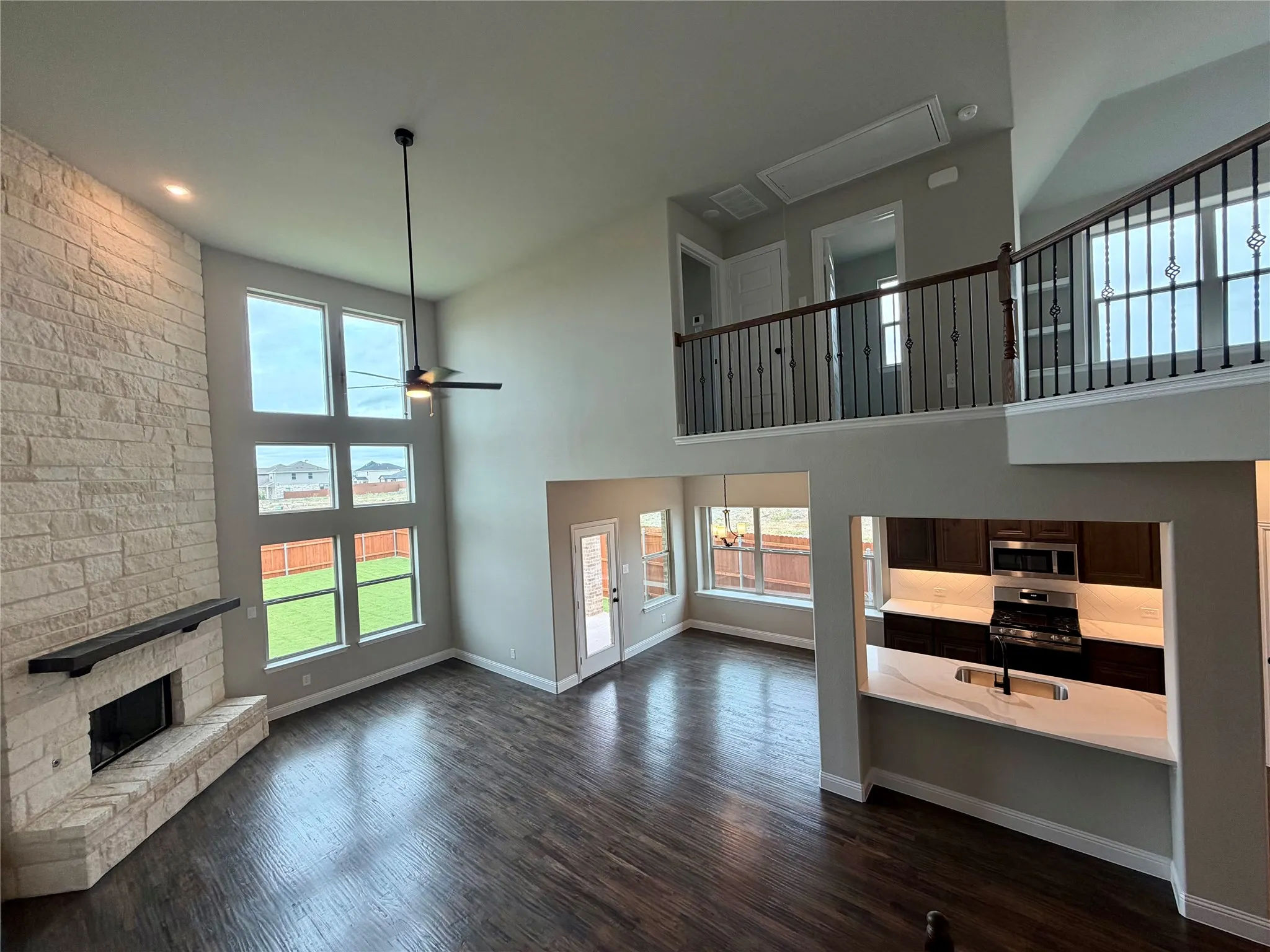 AMAZING view of Great Room from the stairs