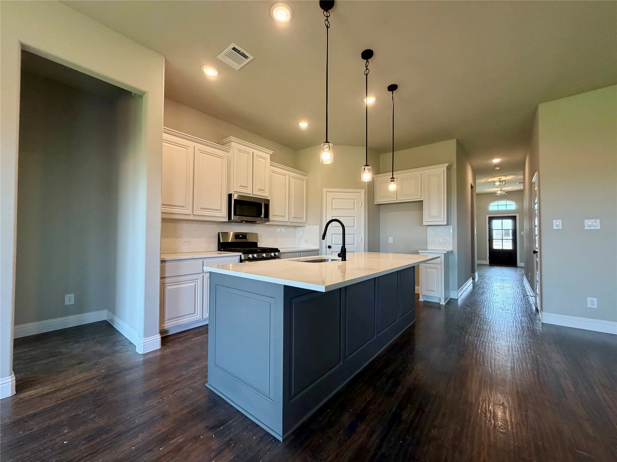 Kitchen includes GE Stainless GAS appliances