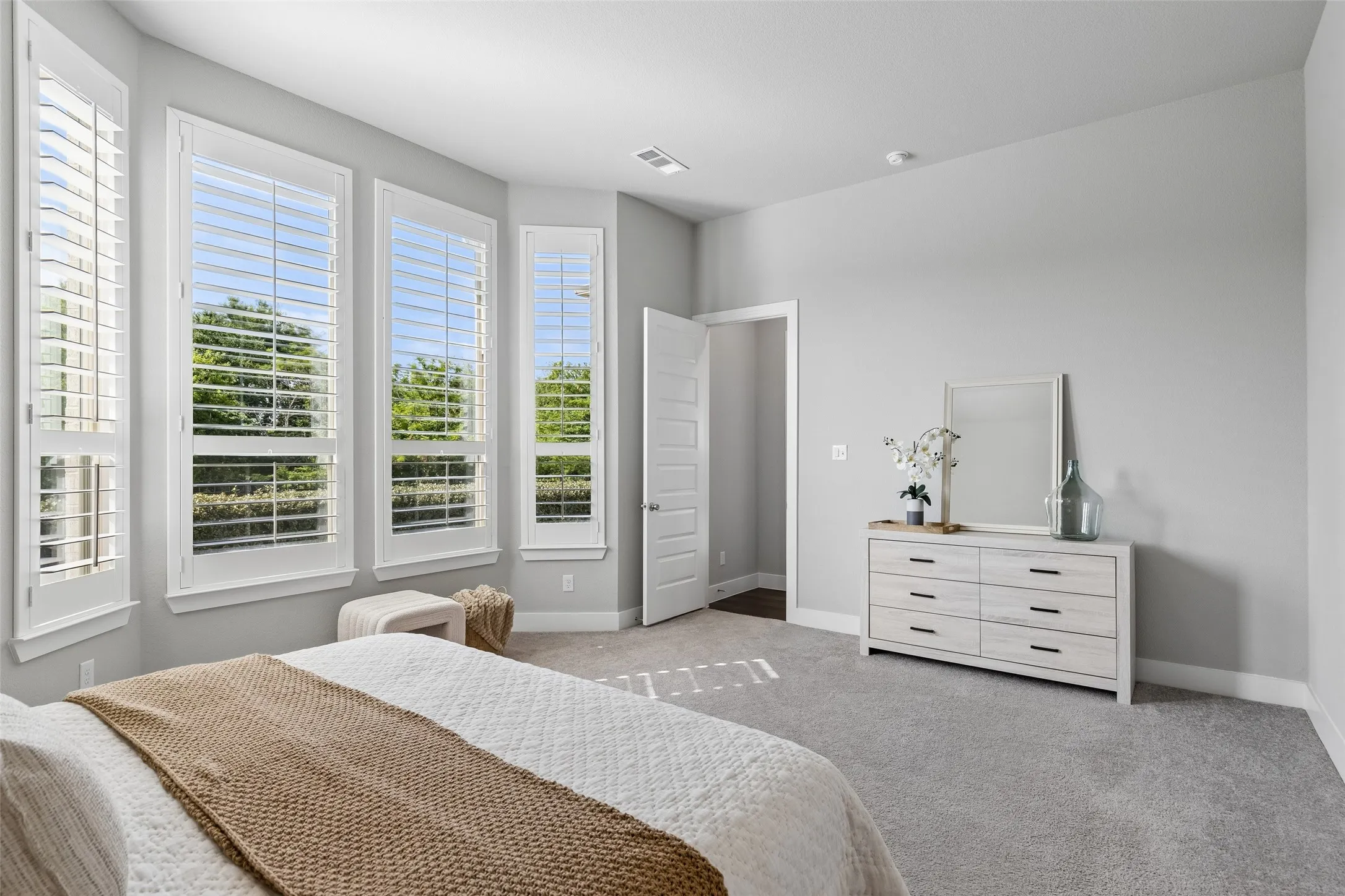 From your bedroom you can relax, create a sitting area to maximize views of the lot