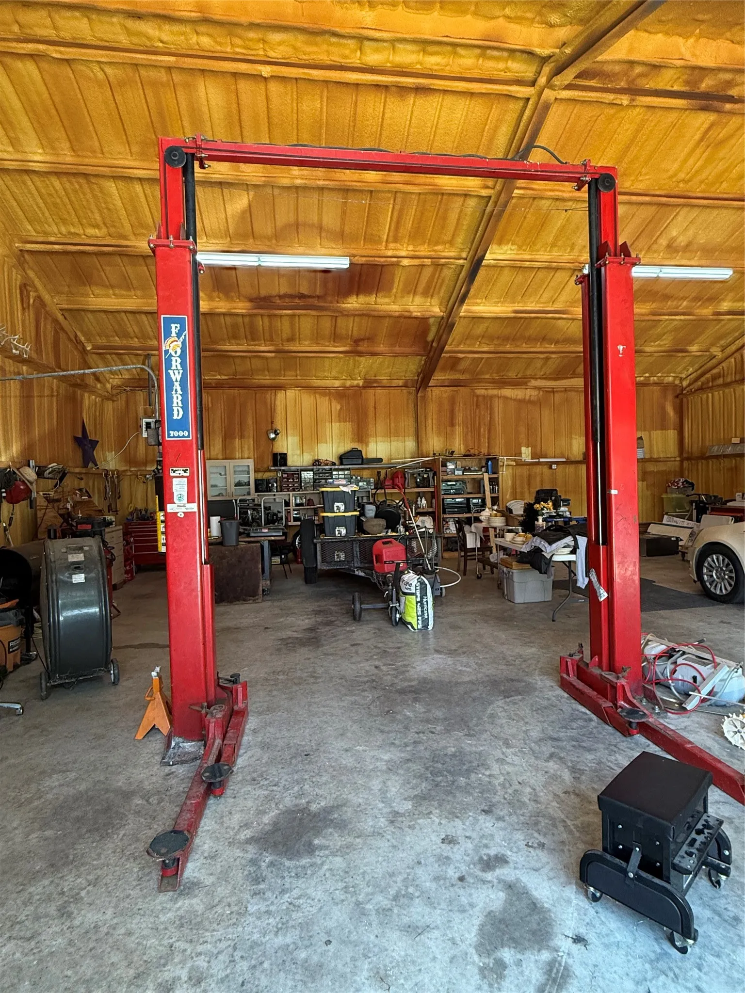 Lift inside the garage