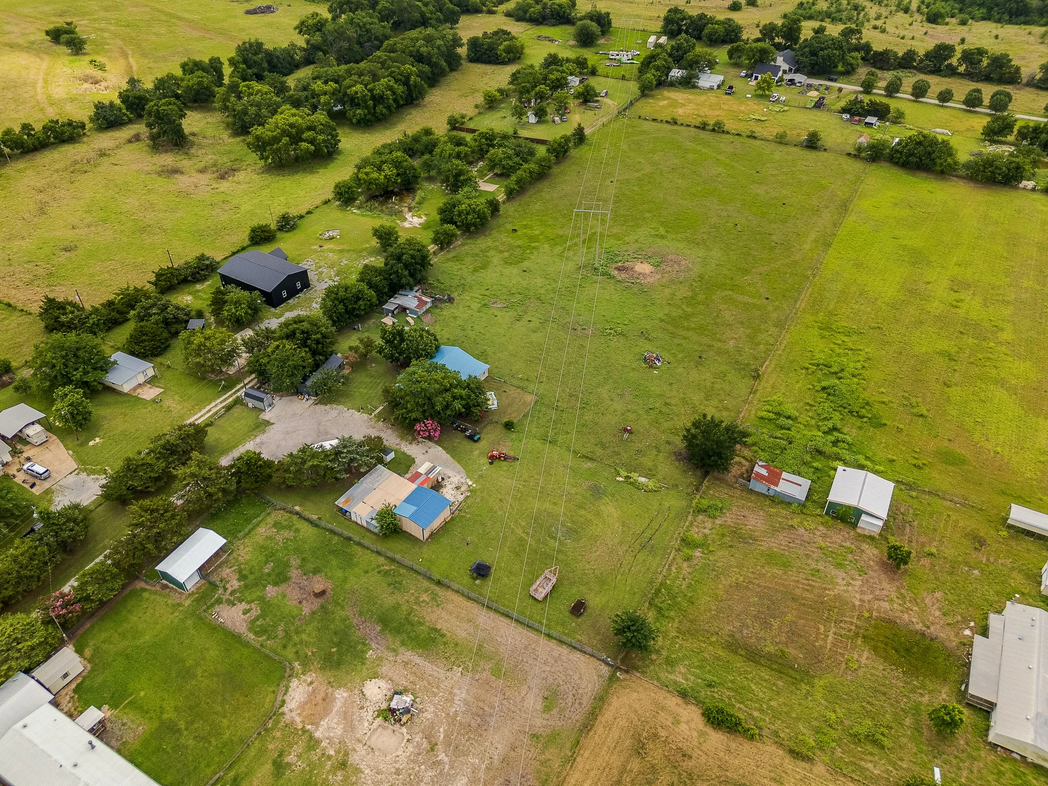 Aerial View of Home and Acreage