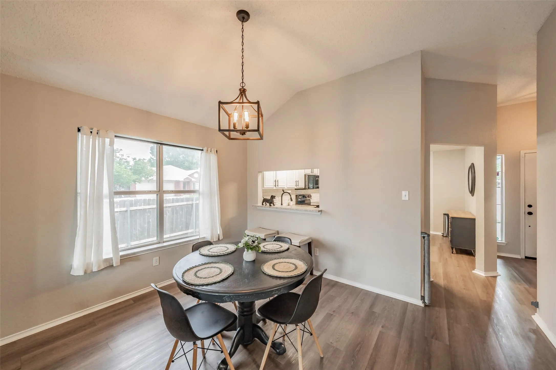 Dining area featuring a breakfast bar