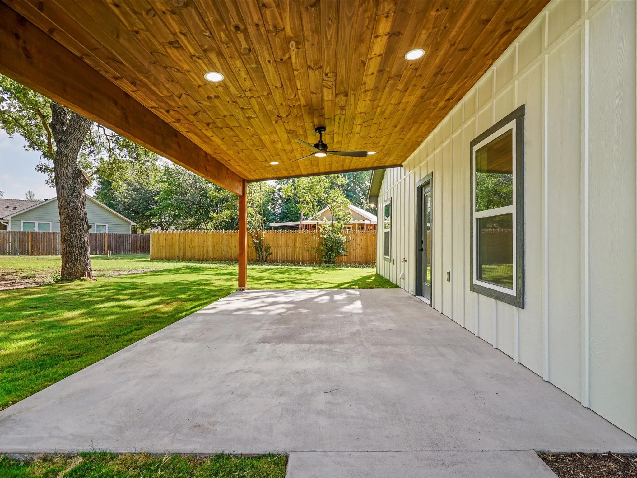 Covered back porch.